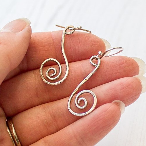Simple Sterling Silver Wire Scroll Earrings Tutorial With Guest Writer Alix Leeds