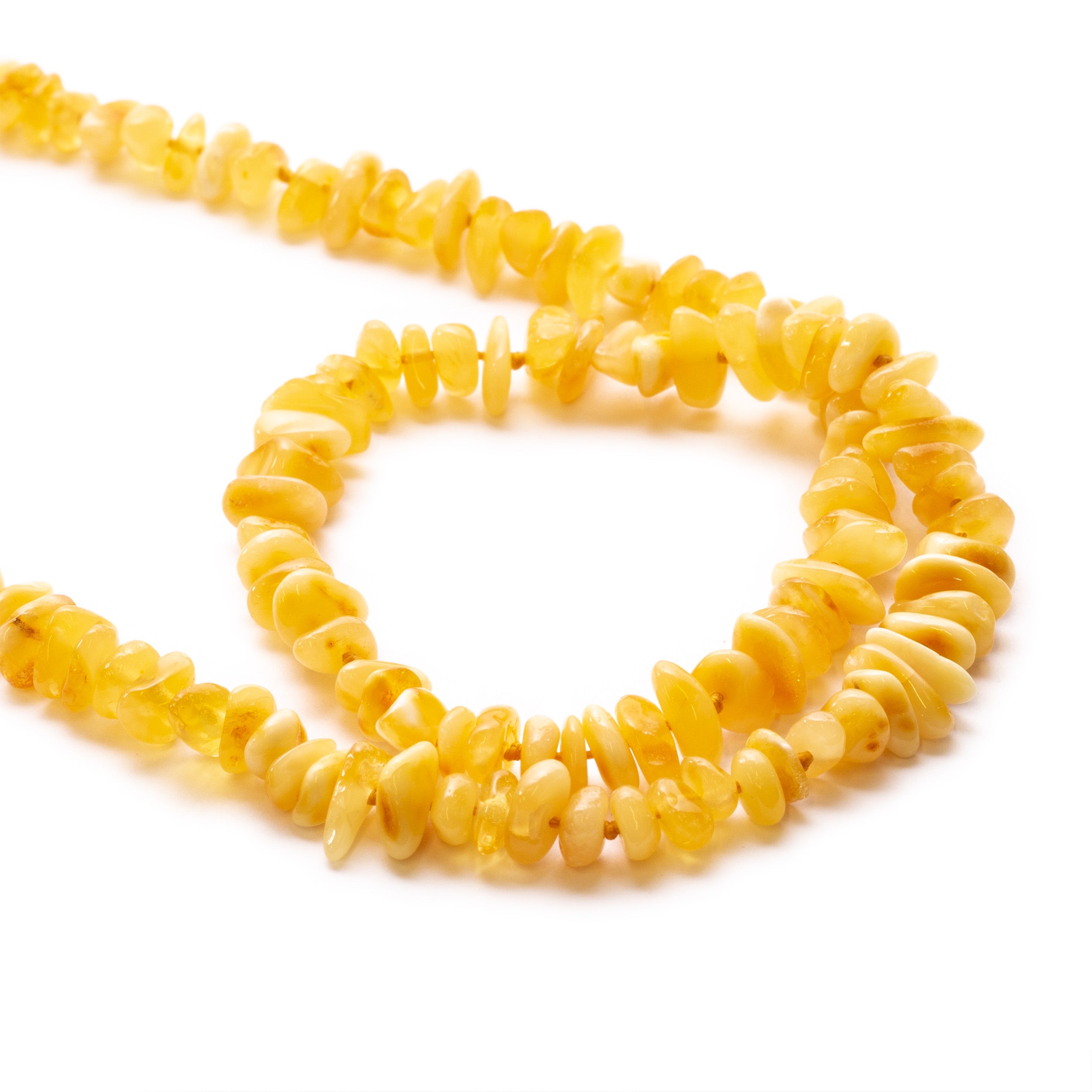 Ready To Wear Natural Baltic Amber Chip Bead Necklaces Butterscotch