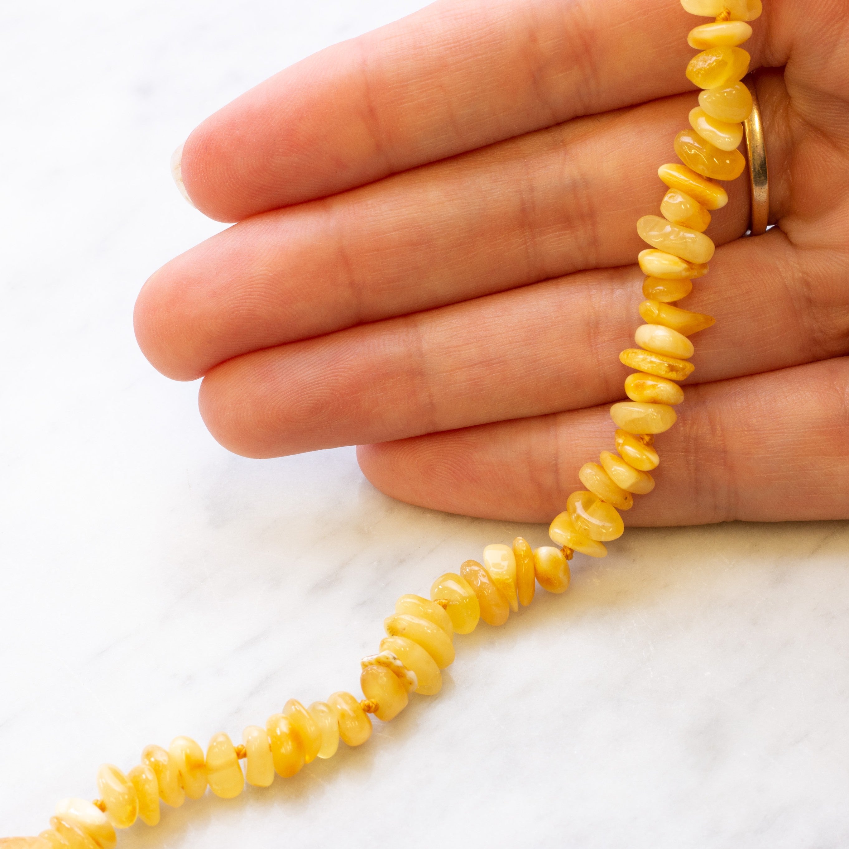 Ready To Wear Natural Baltic Amber Chip Bead Necklaces Butterscotch
