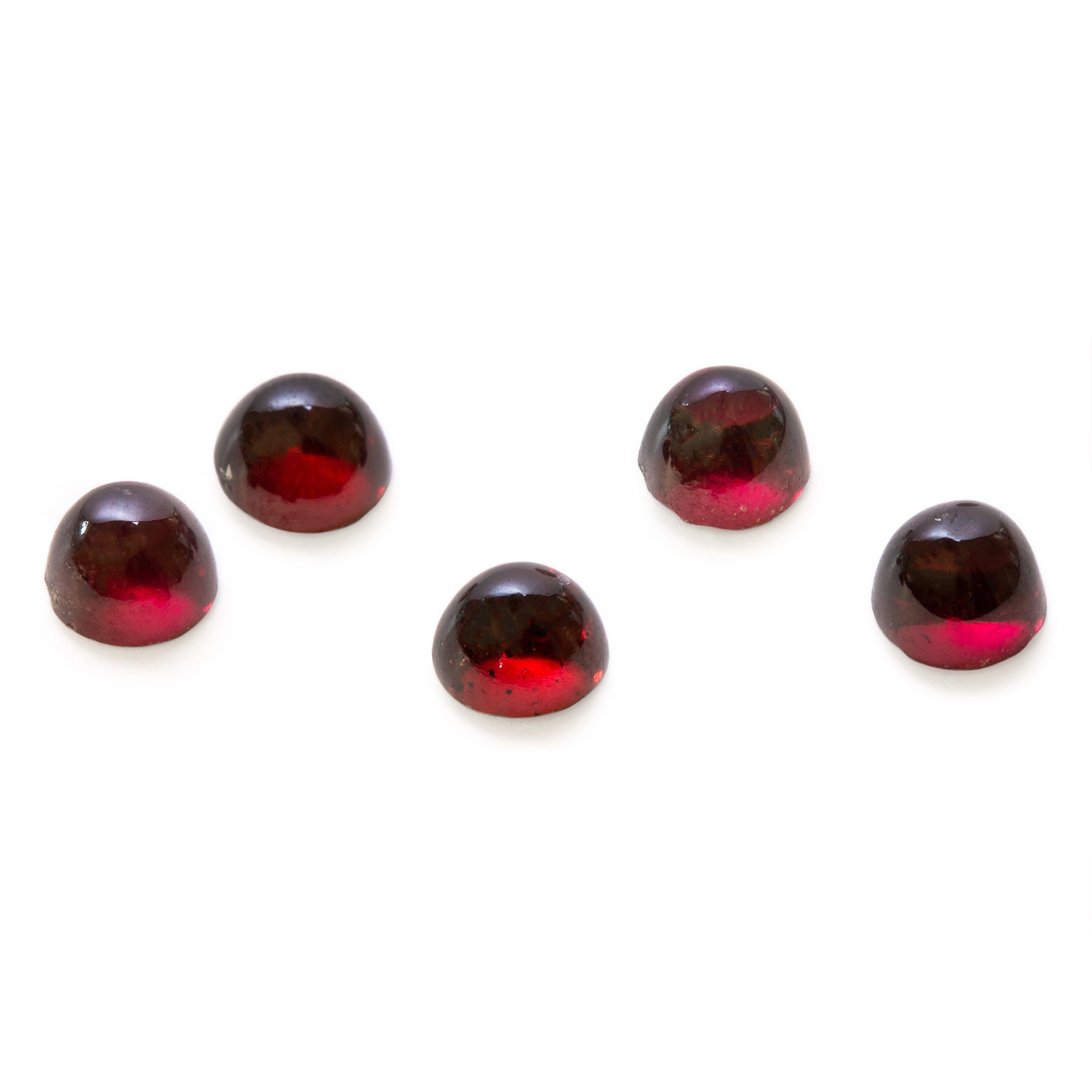 Garnet Bullet Shaped Cabochon Approx 5mm