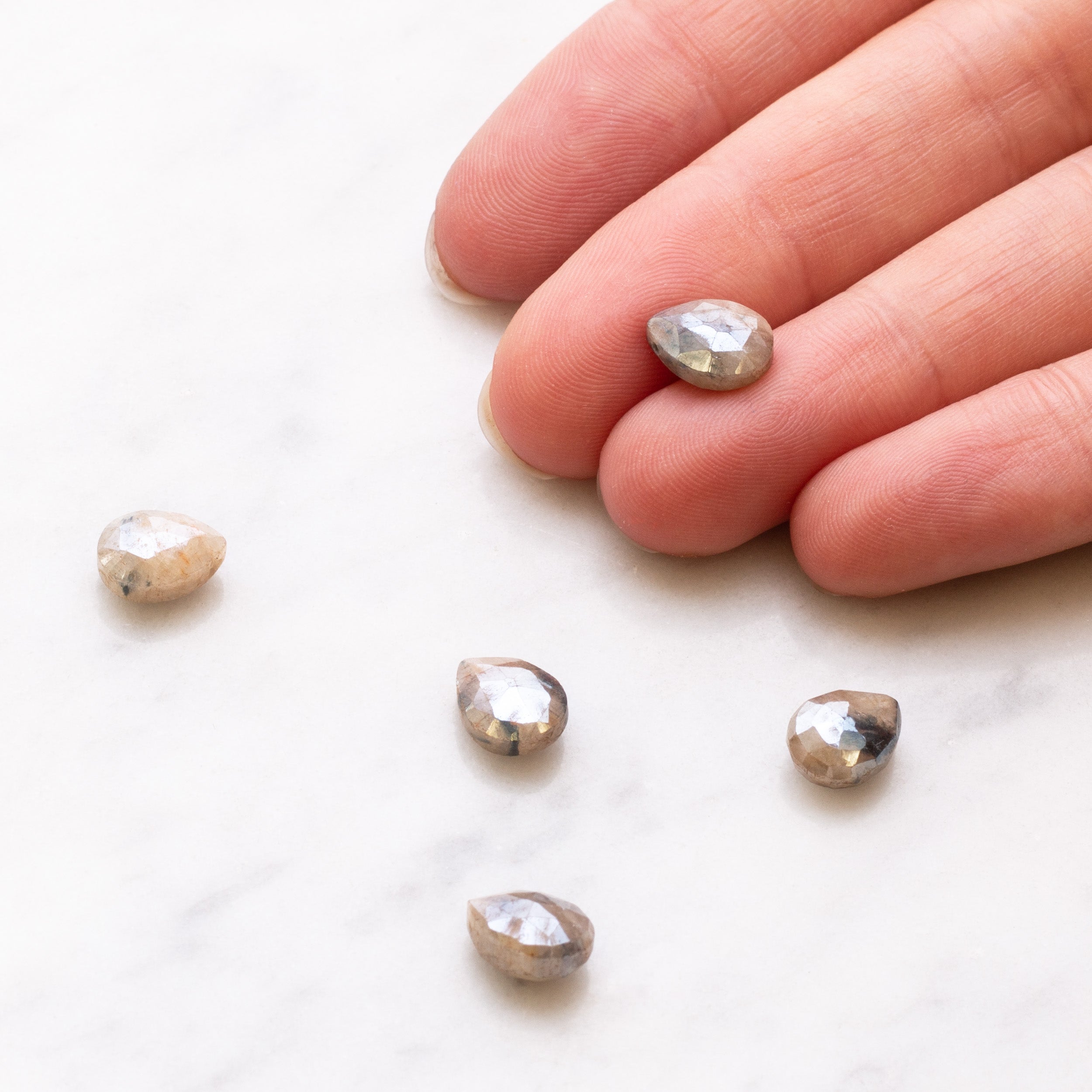 Mystic Coated Quartz Faceted Teardrop Briolette Beads Approx 9mm