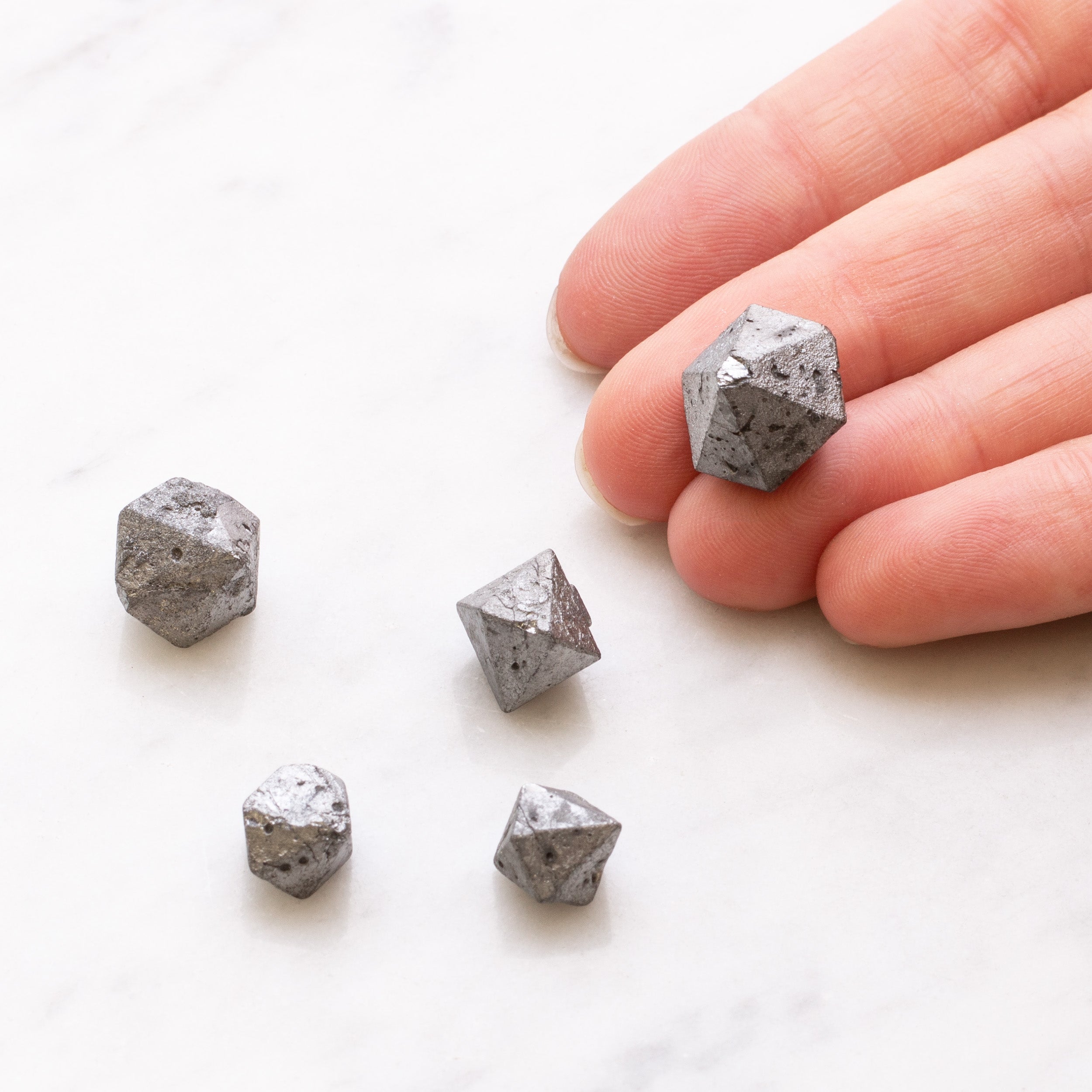 Silver Beta Quartz Crystals Undrilled