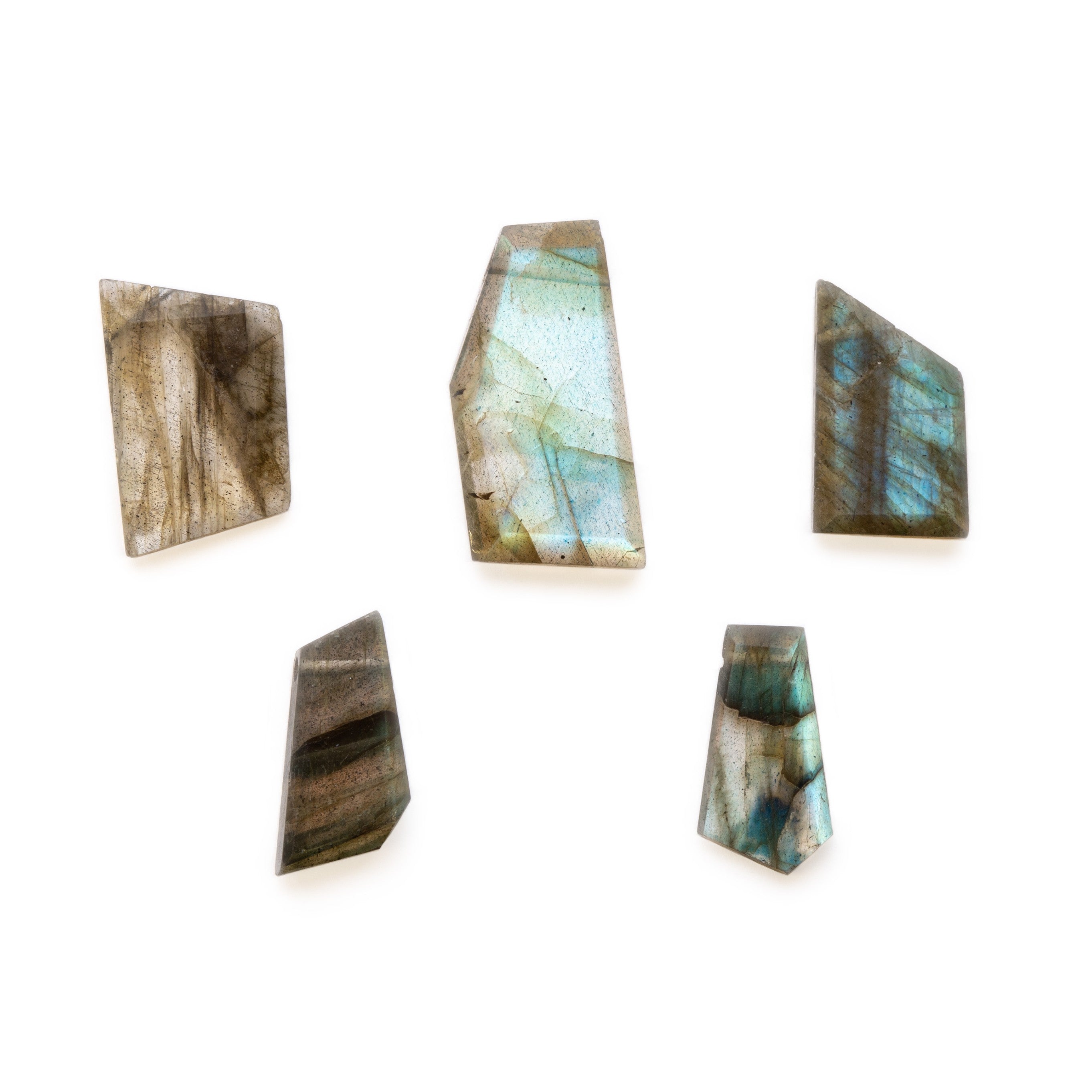 Labradorite Freeform Slice Beads