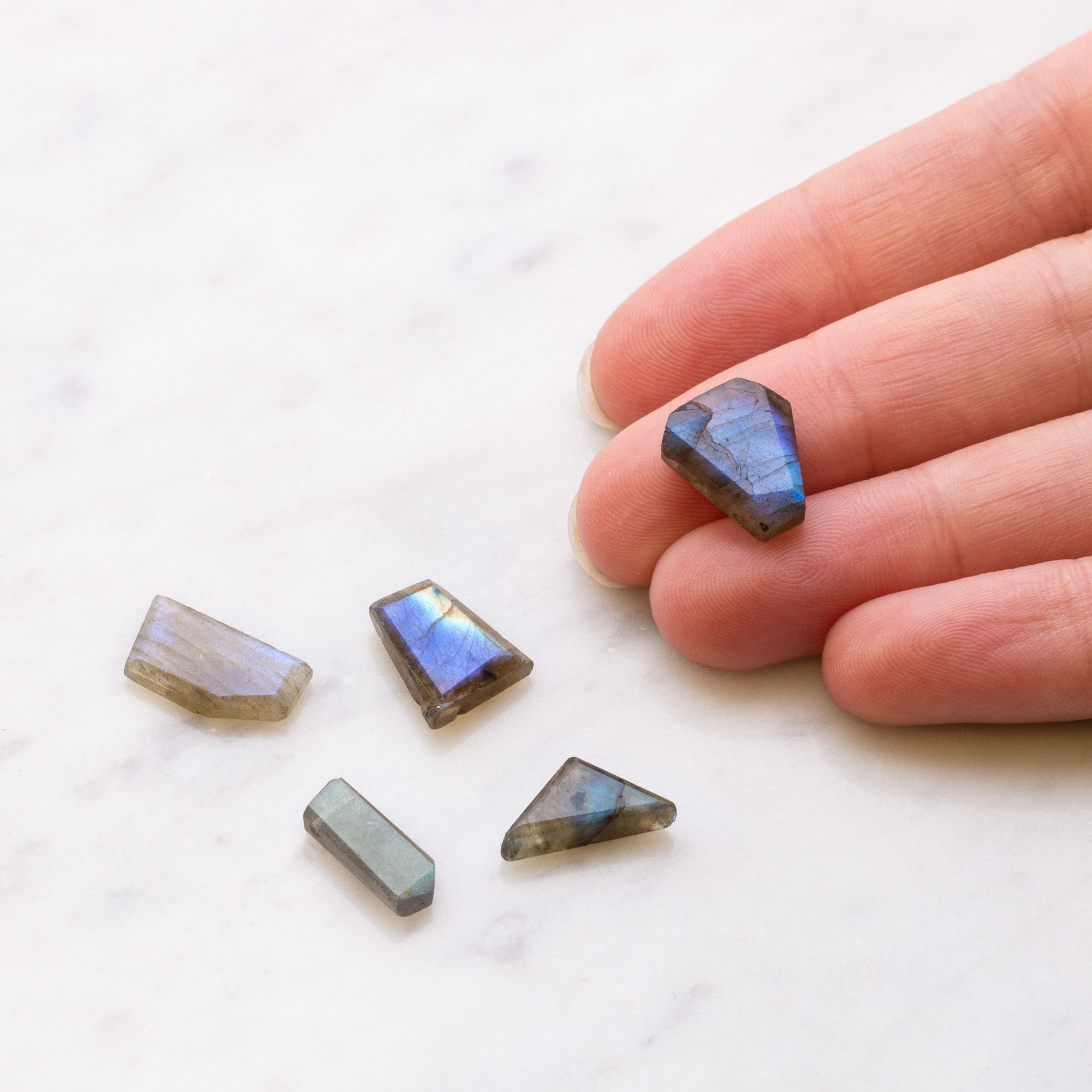 Labradorite Freeform Slice Beads