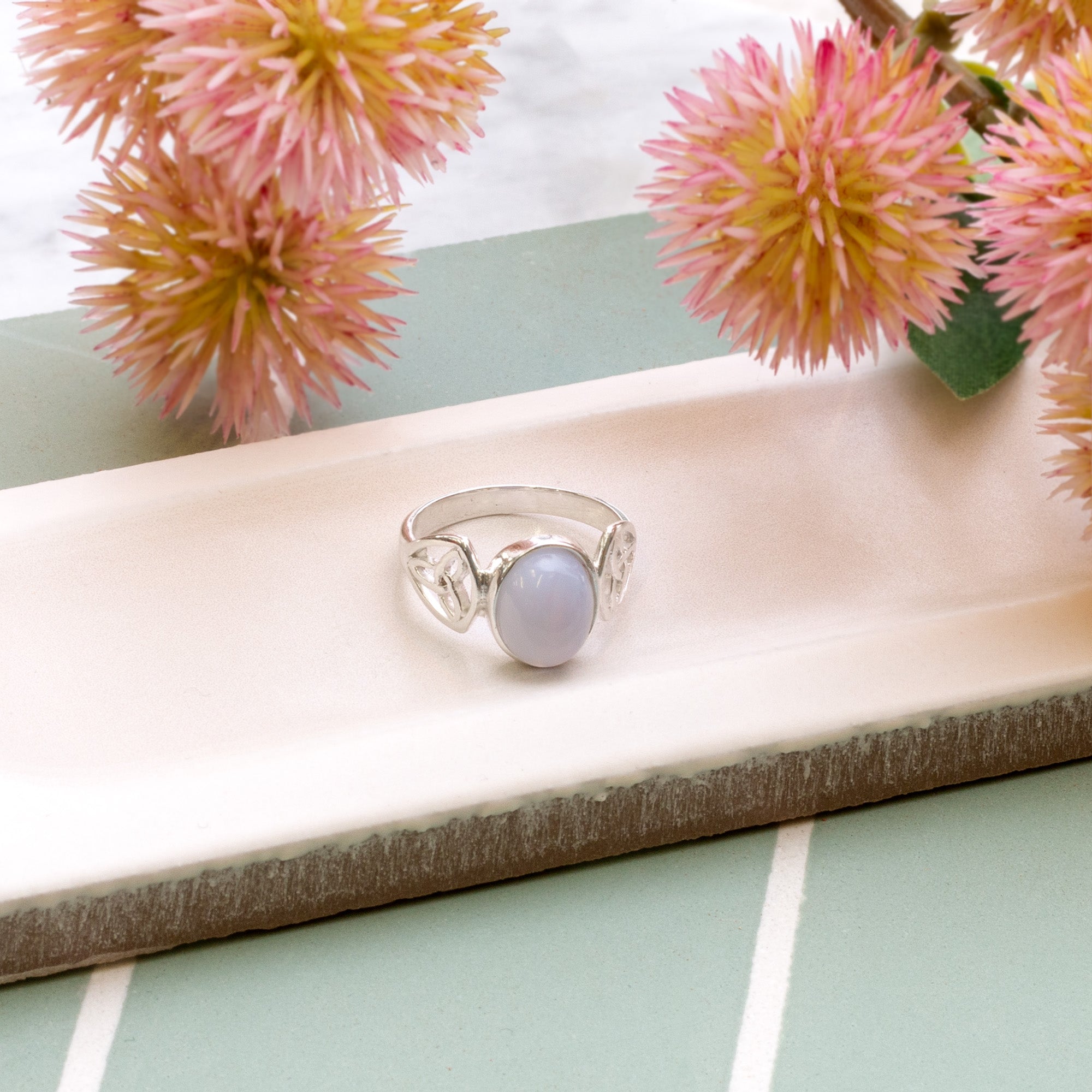 Sterling Silver Ring For 10x8mm Cabochon Stone