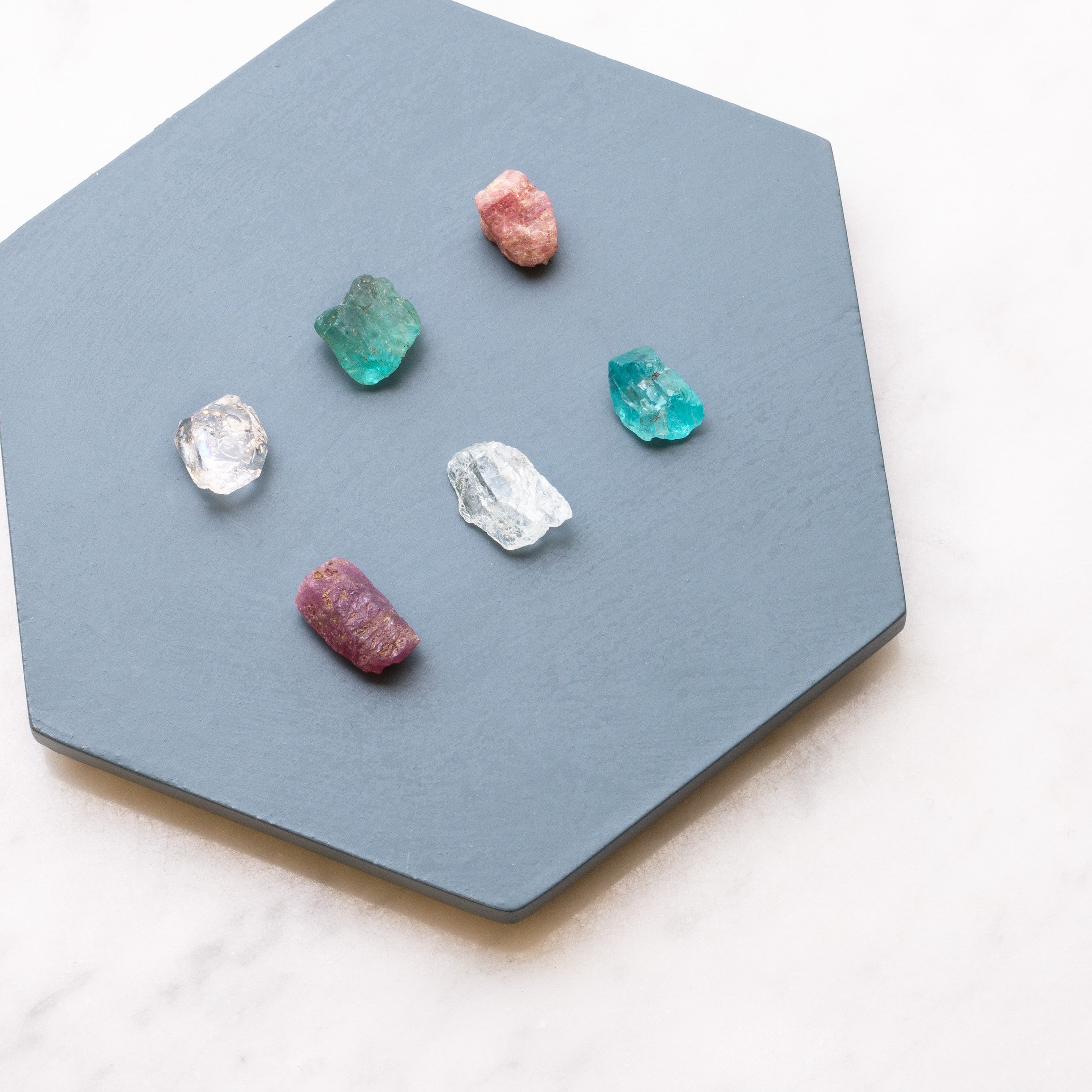 Rough Aquamarine Crystals Undrilled