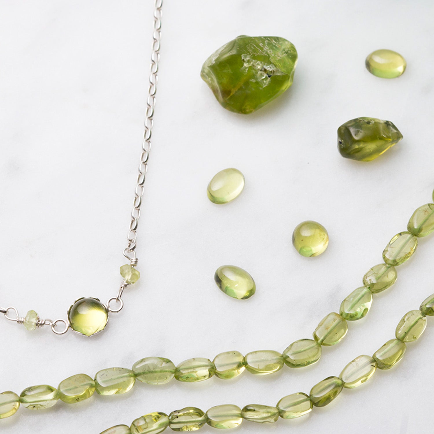 Natural Peridot Tumbled Polished Stones Undrilled