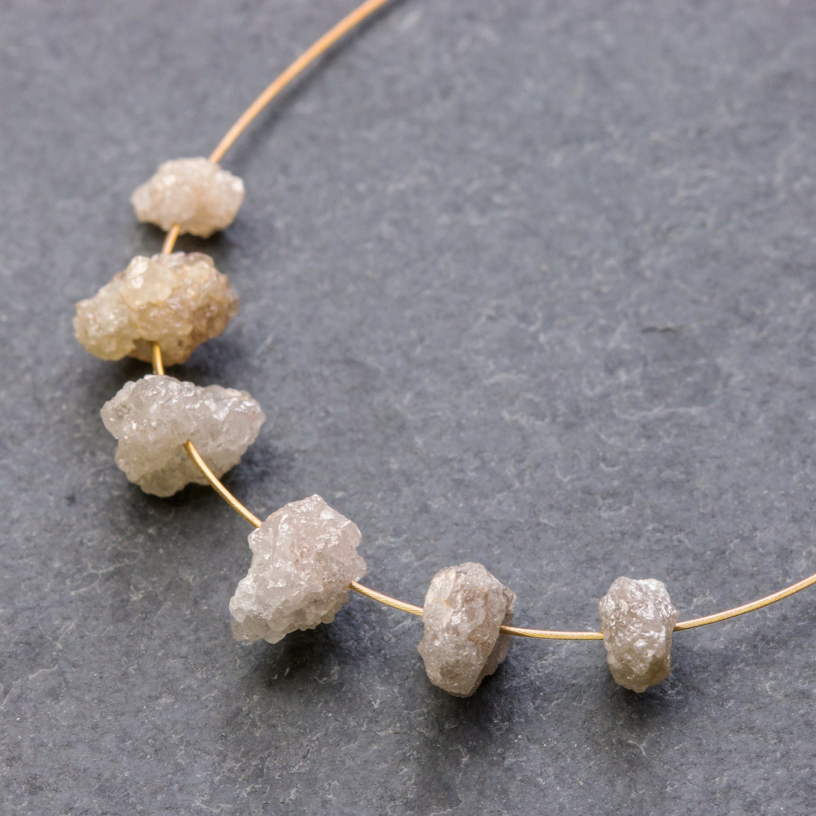 Rough Diamond Natural Crystal Nugget Beads