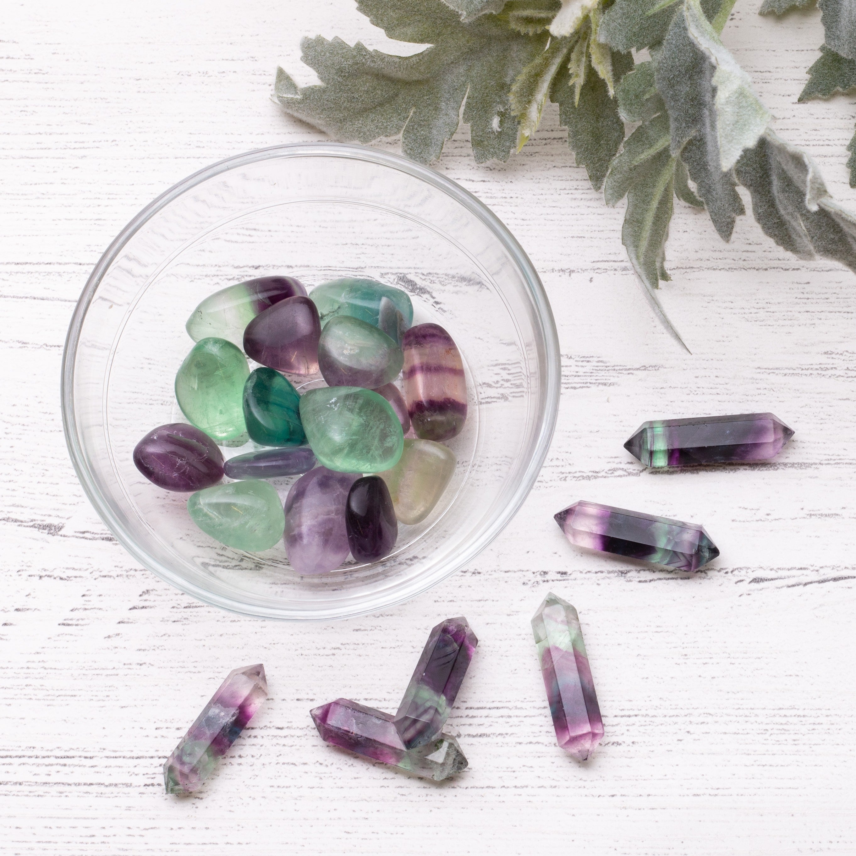 Rainbow Fluorite Tumbled Polished Stones 5pk Stones
