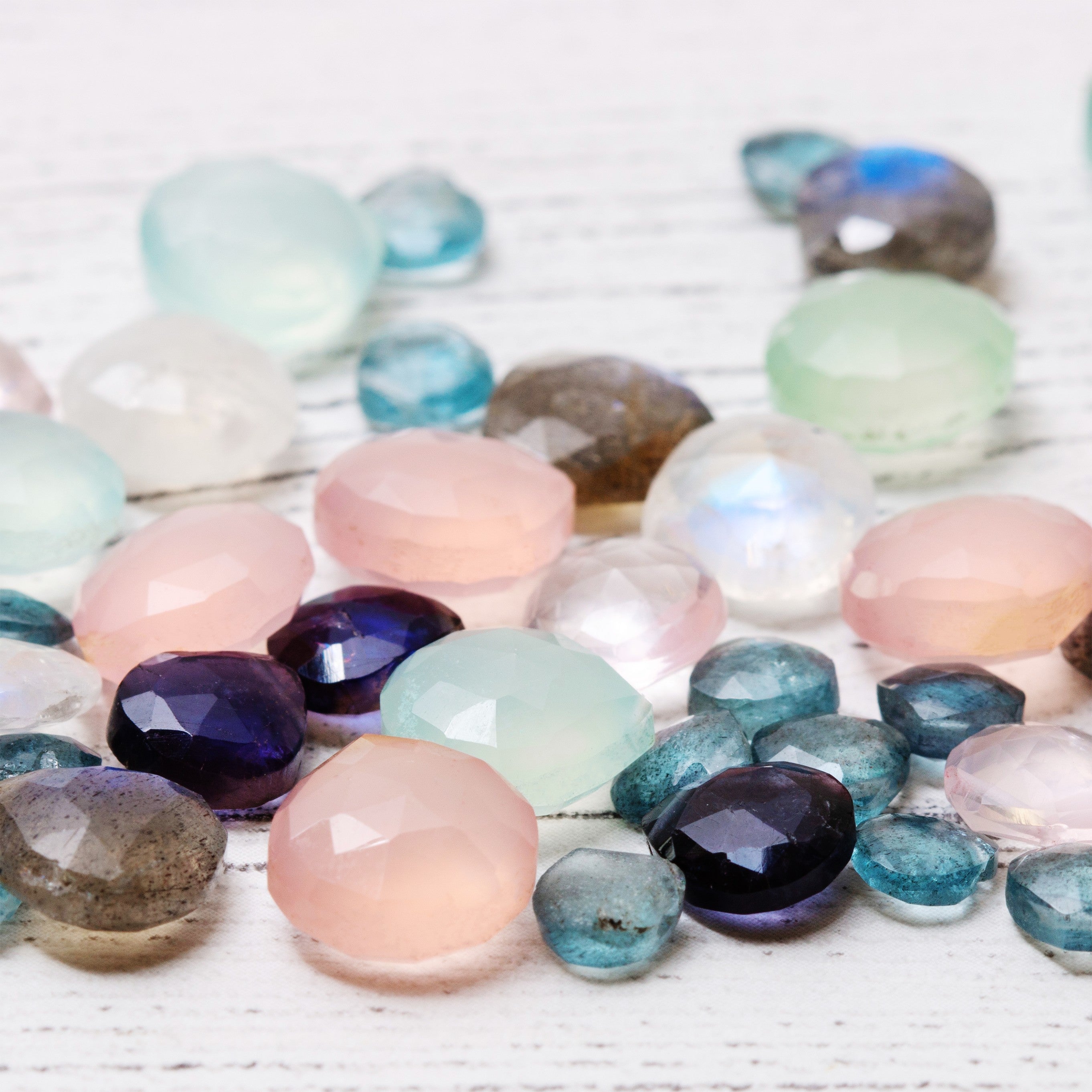 Labradorite Faceted Heart Briolette Beads Approx 7mm