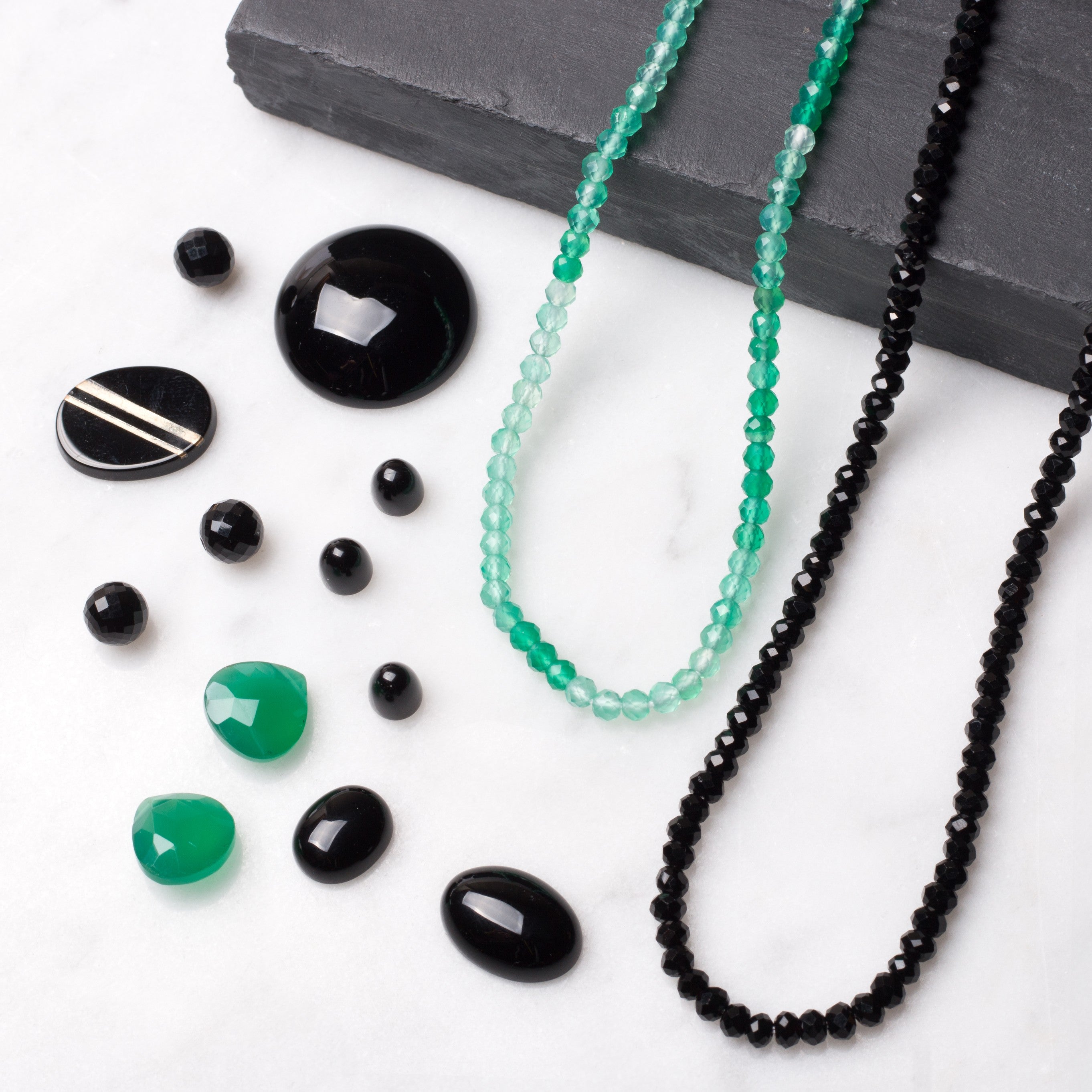 Green Onyx Faceted Heart Briolette Beads Approx 9mm