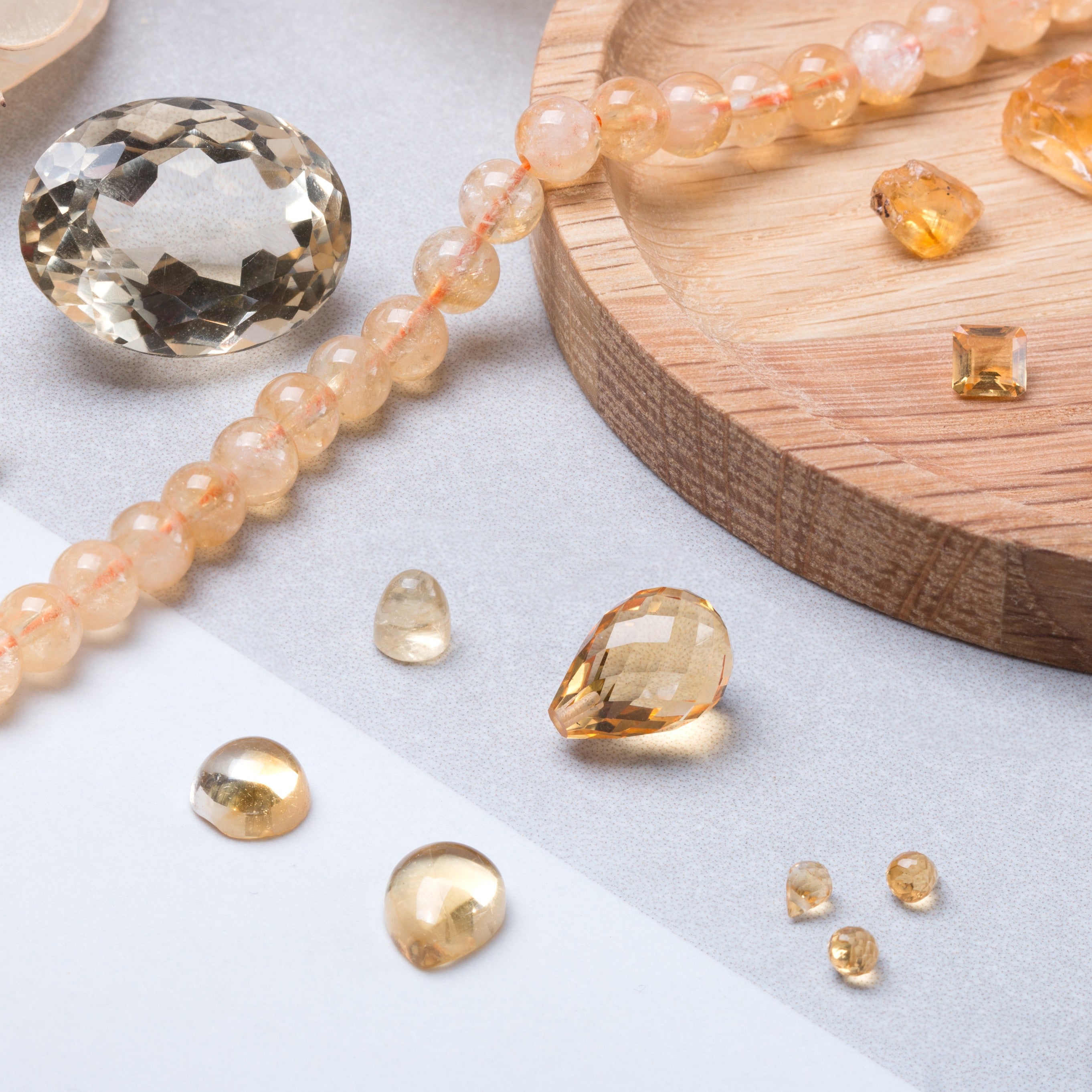 Citrine Top Drilled Faceted Teardrop Briolette Beads 13x9mm Teardrop