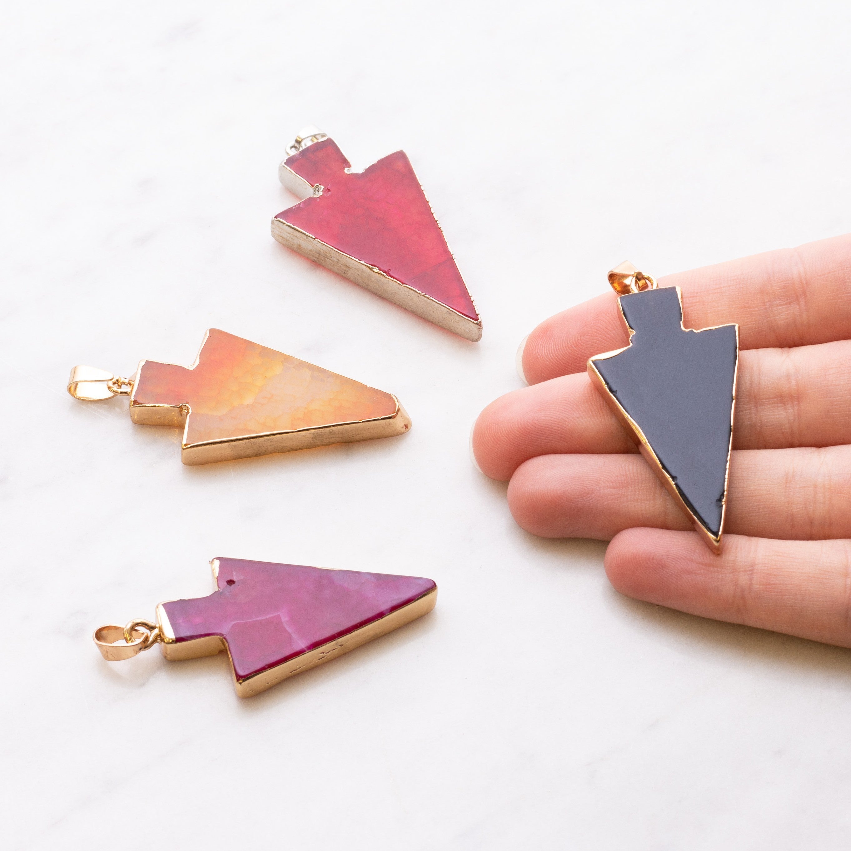 Ready To Wear Agate Arrow Pendants