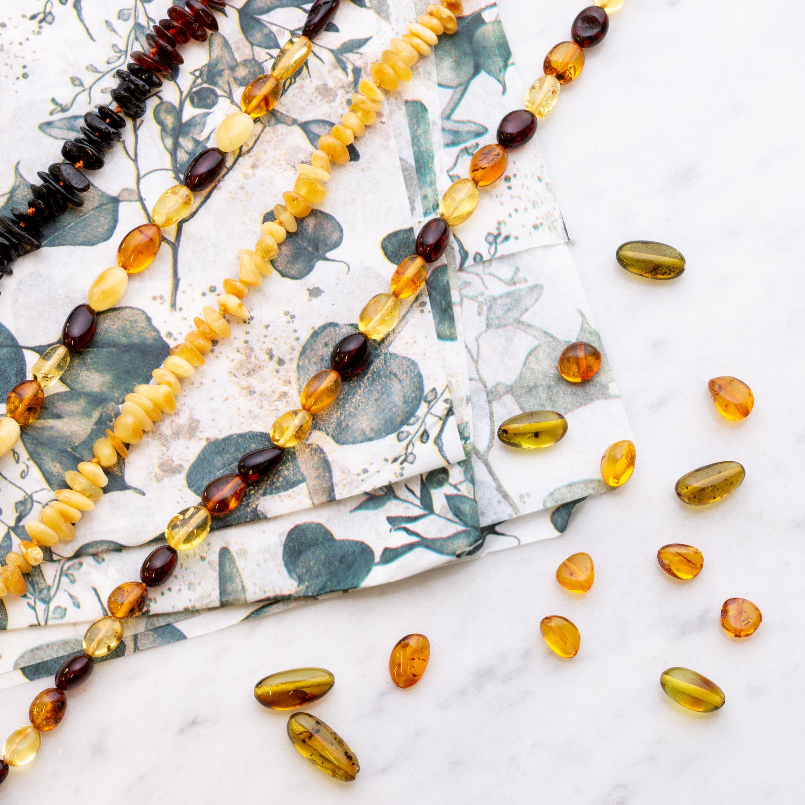 Ready To Wear Natural Baltic Amber Chip Bead Necklaces Butterscotch