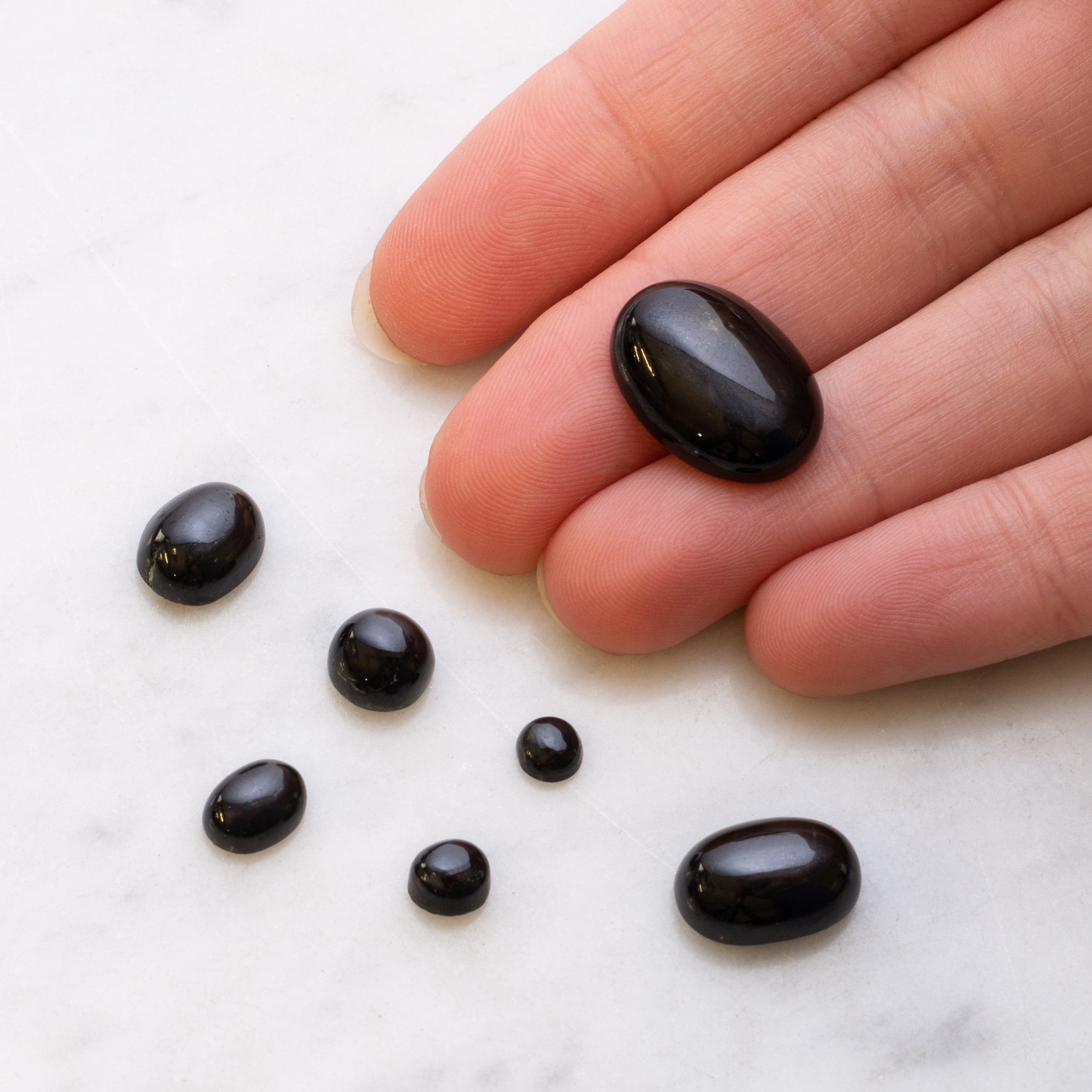 Diopside 4 Ray Star Cabochons