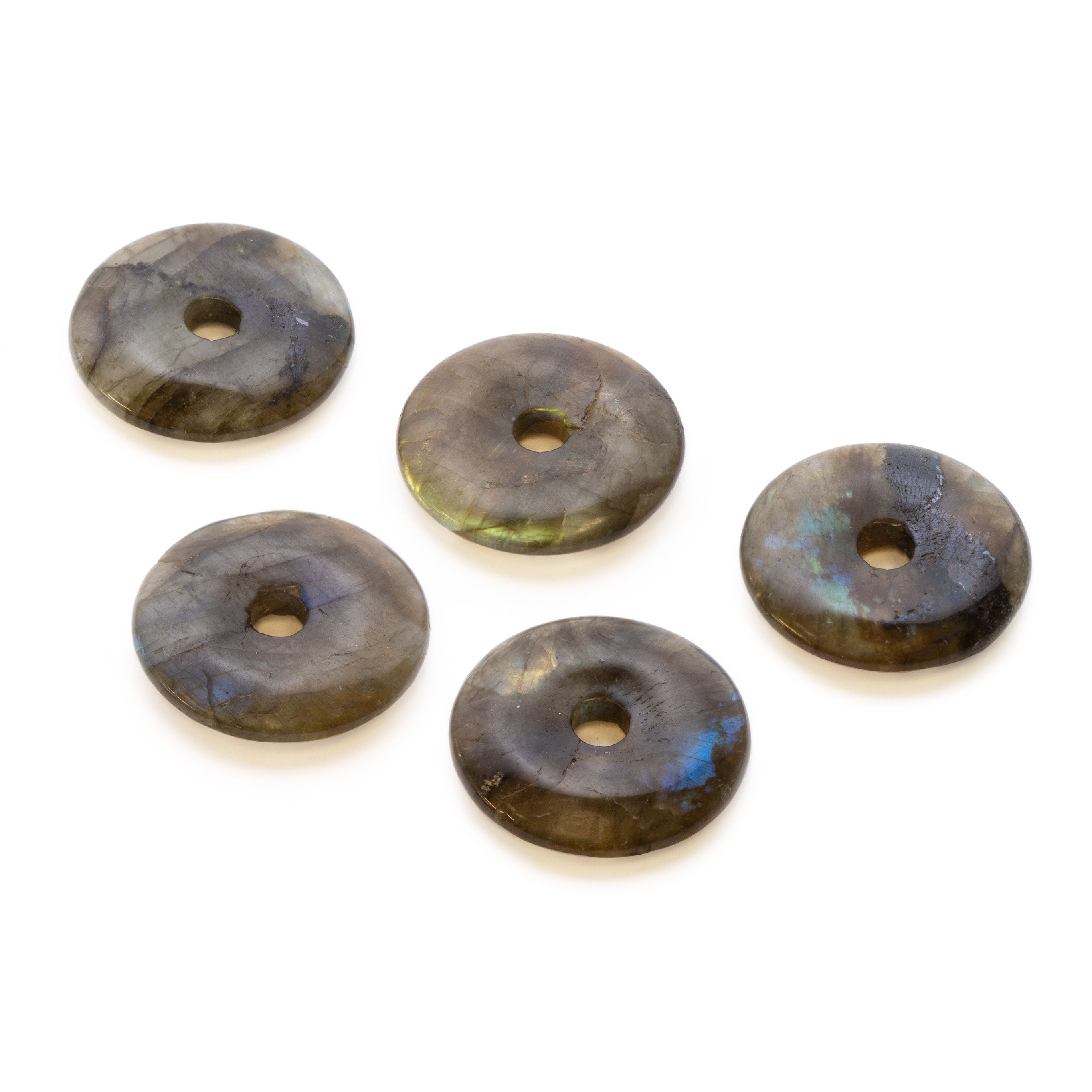 Labradorite Gemstone Donut Approx 25mm