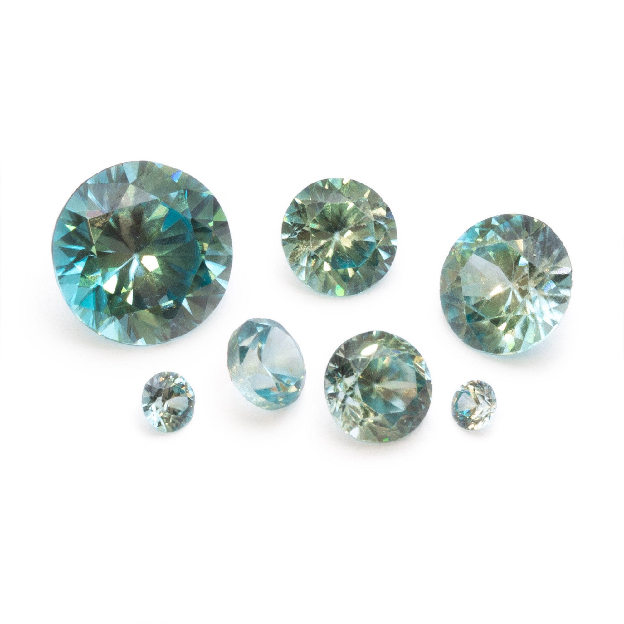 Blue Zircon Faceted Stones