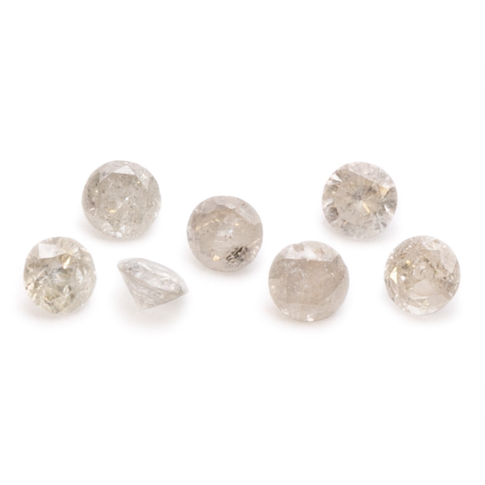 Frosted Ice White Diamond Faceted Stones
