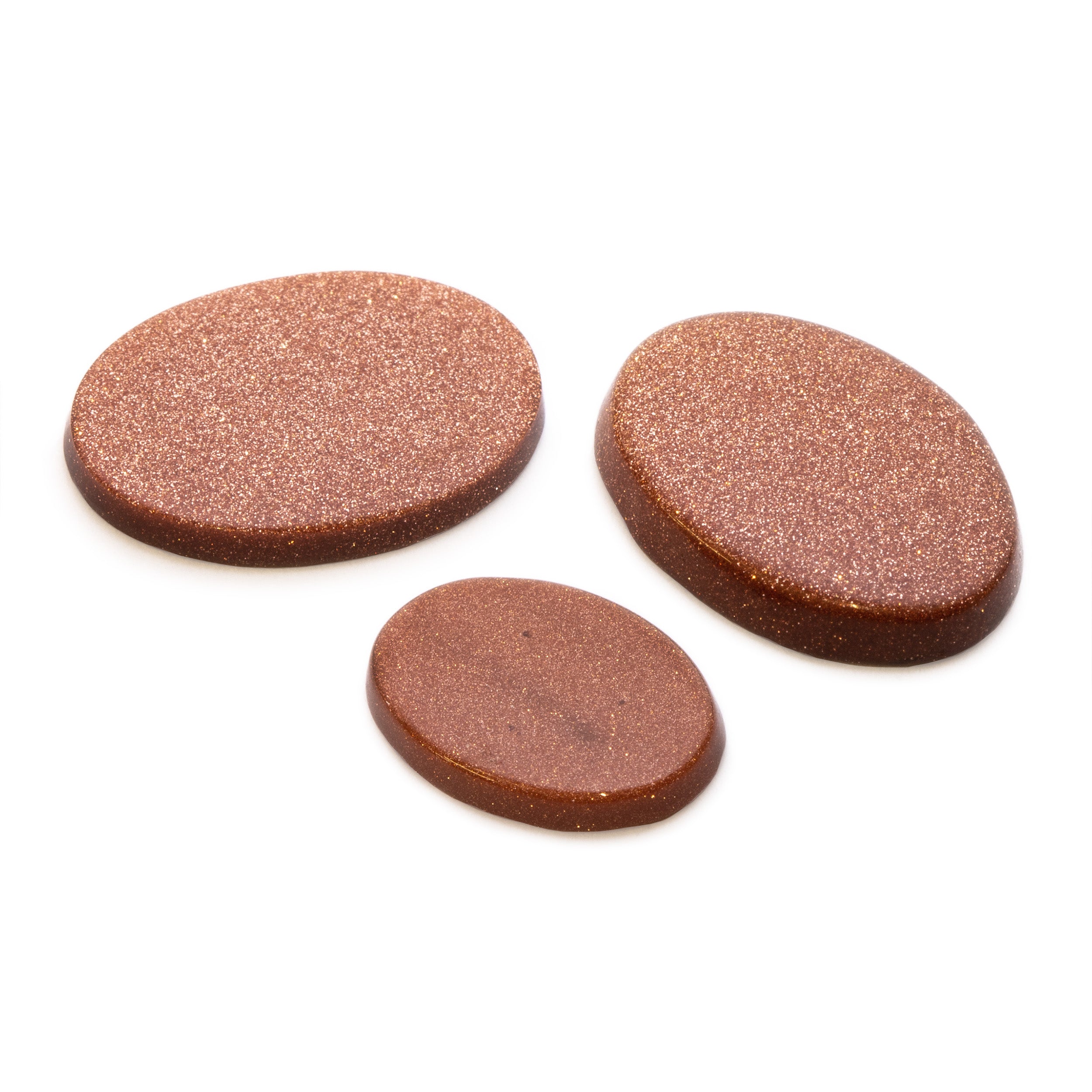 Goldstone Flat Plate Oval Cabochons Approx 18x13mm