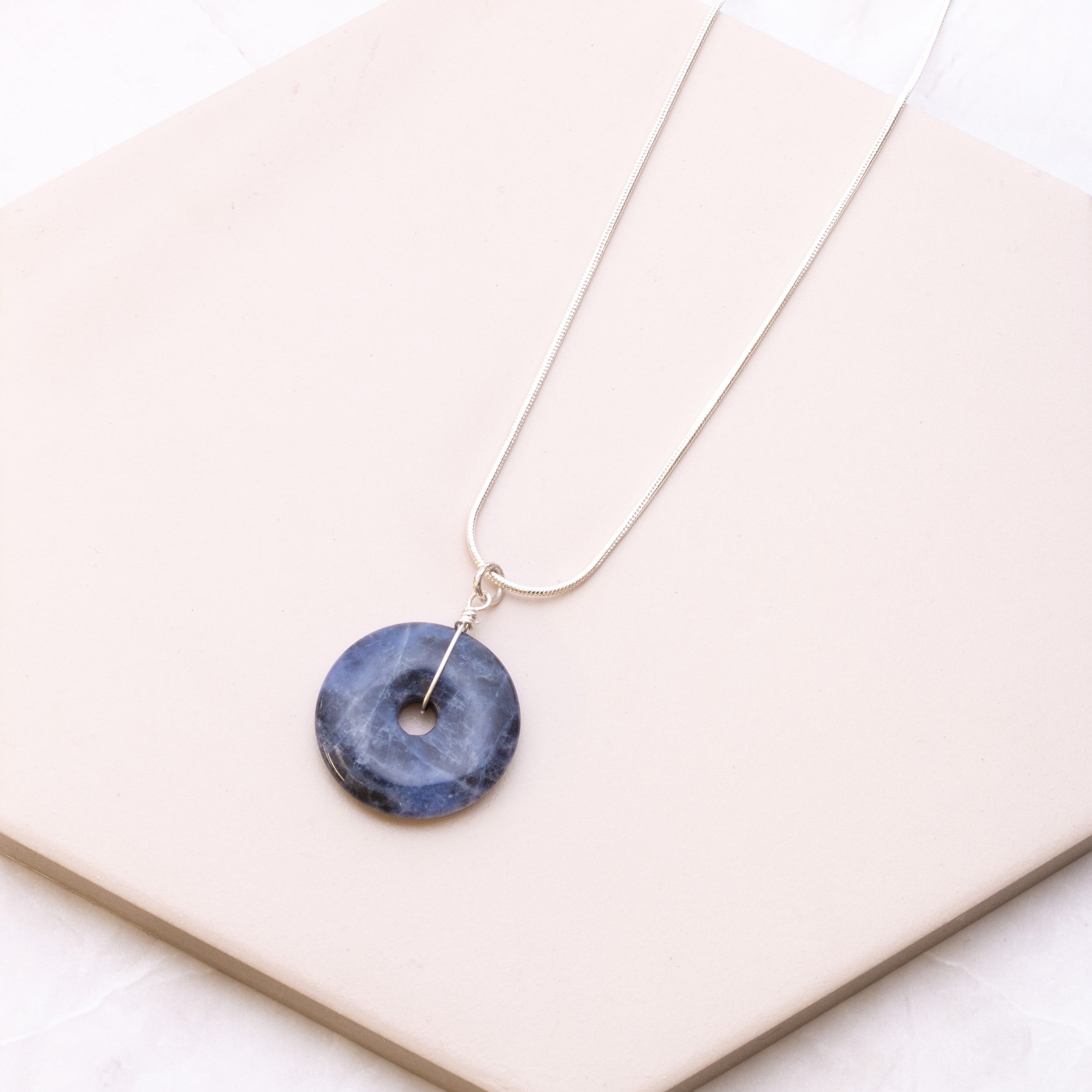 Sodalite Gemstone Donut Approx 25mm