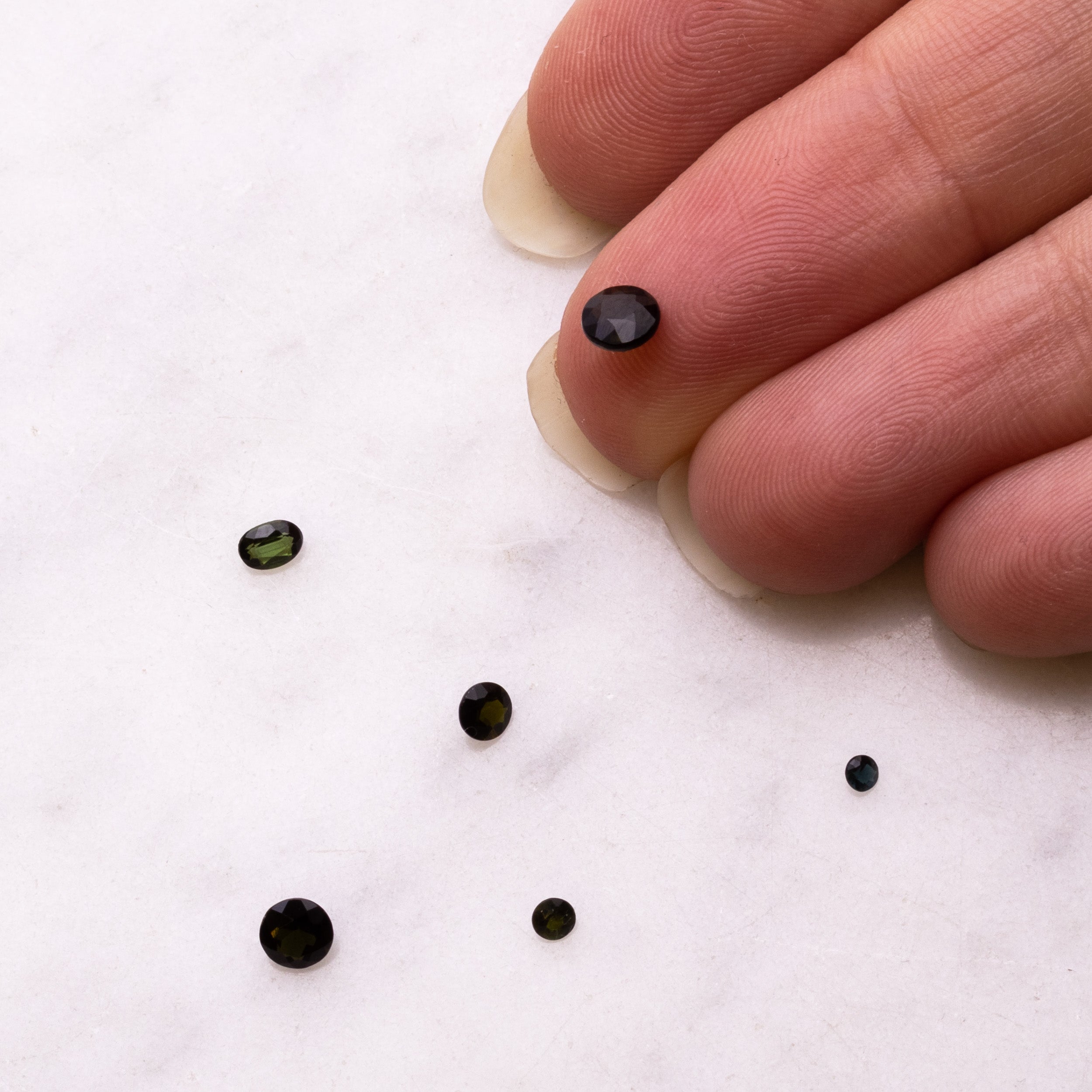 Green Tourmaline Faceted Stones