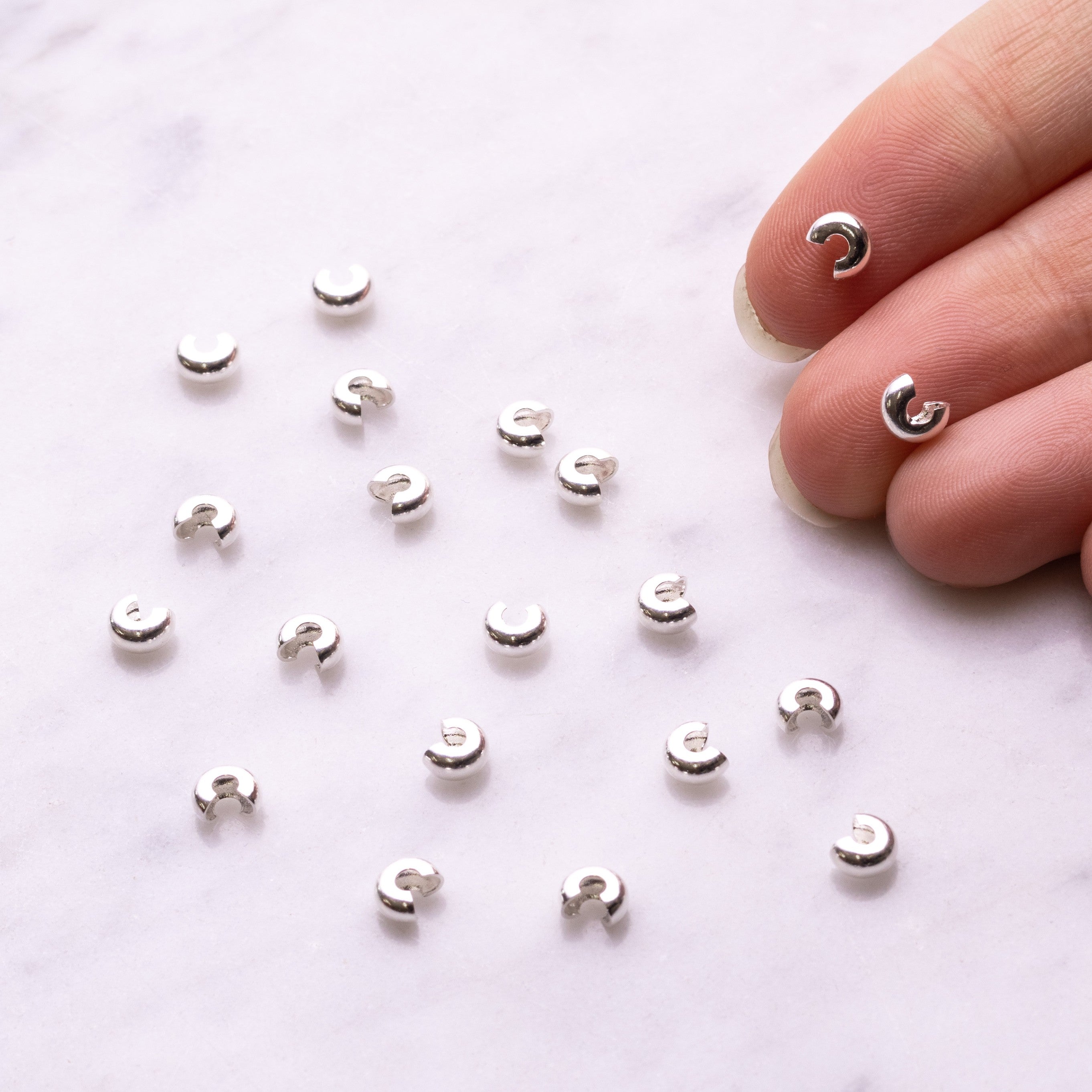Plated 4mm Crimp Covers pk10 Pairs