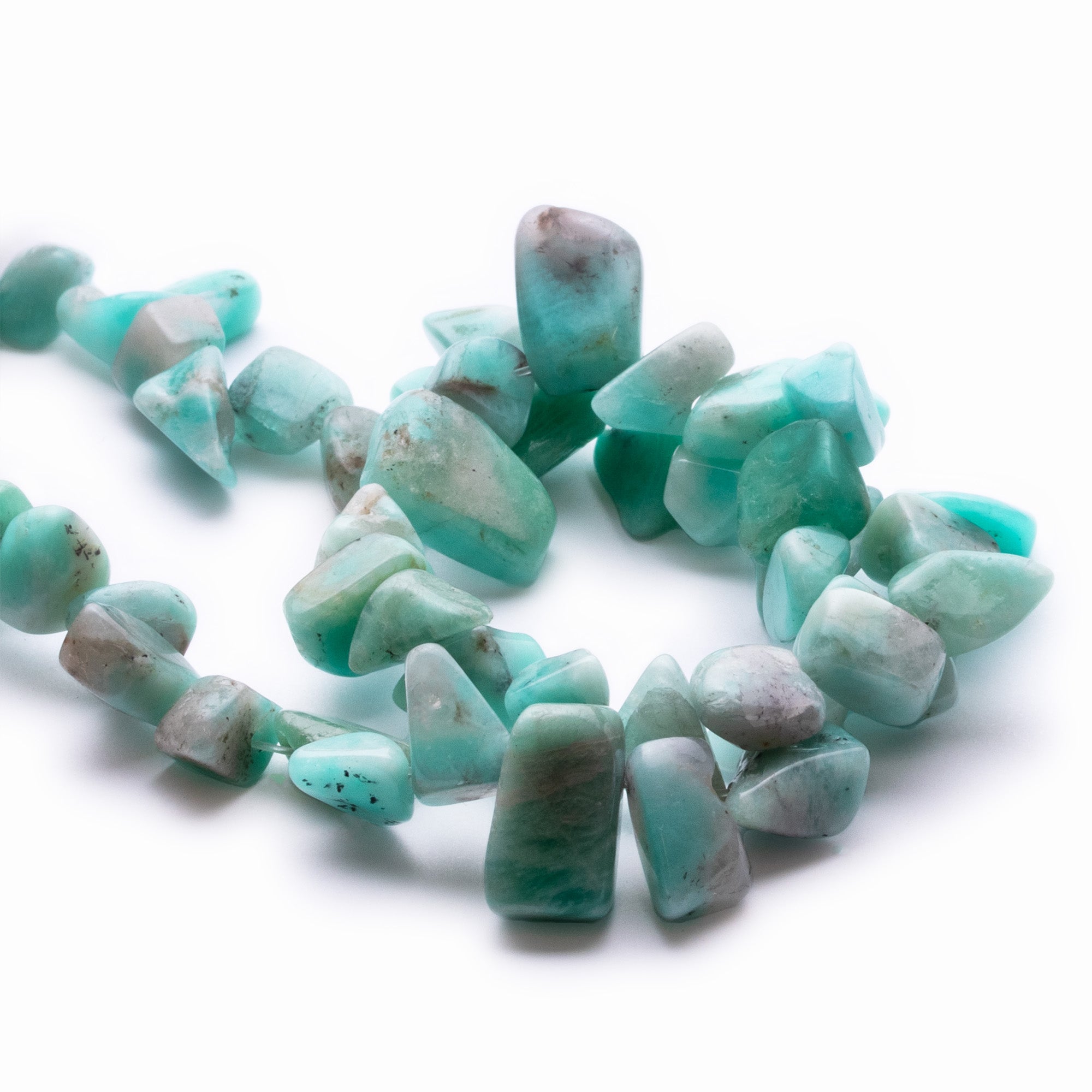 Peruvian Amazonite Pebble Beads Approx 6mm