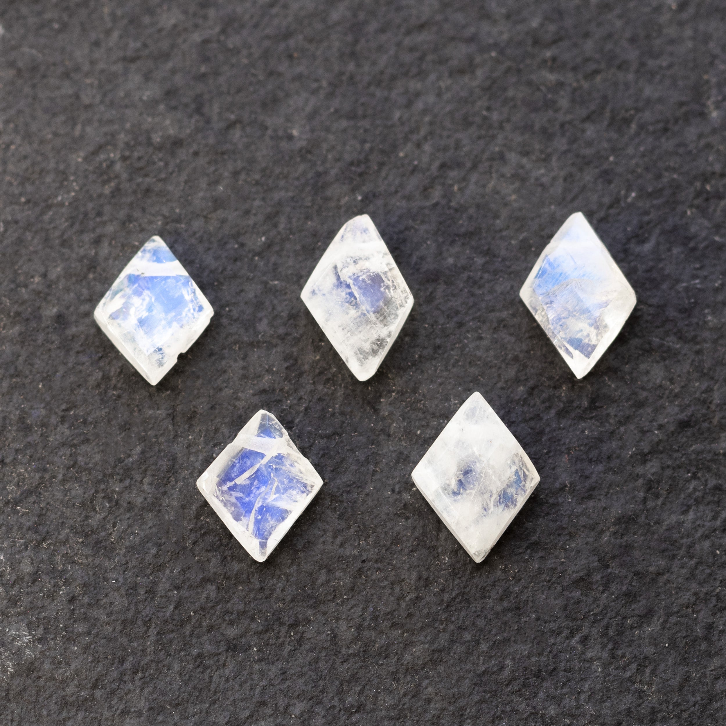 Rainbow Moonstone Faceted Diamond Shaped Beads Approx 10x7mm