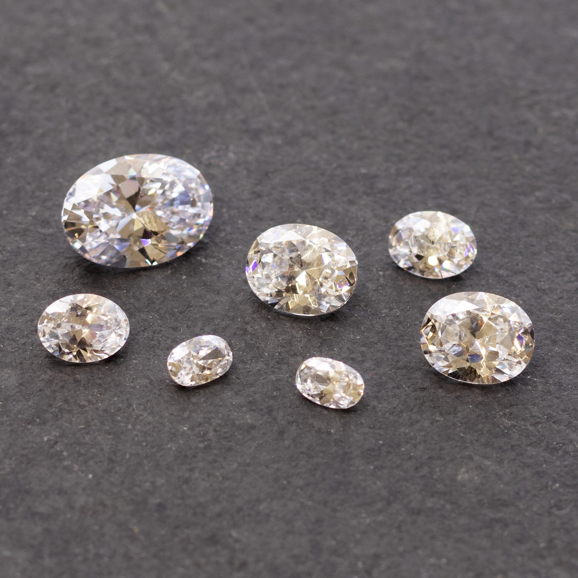 Assorted White Cubic Zirconia Faceted Stone Packs