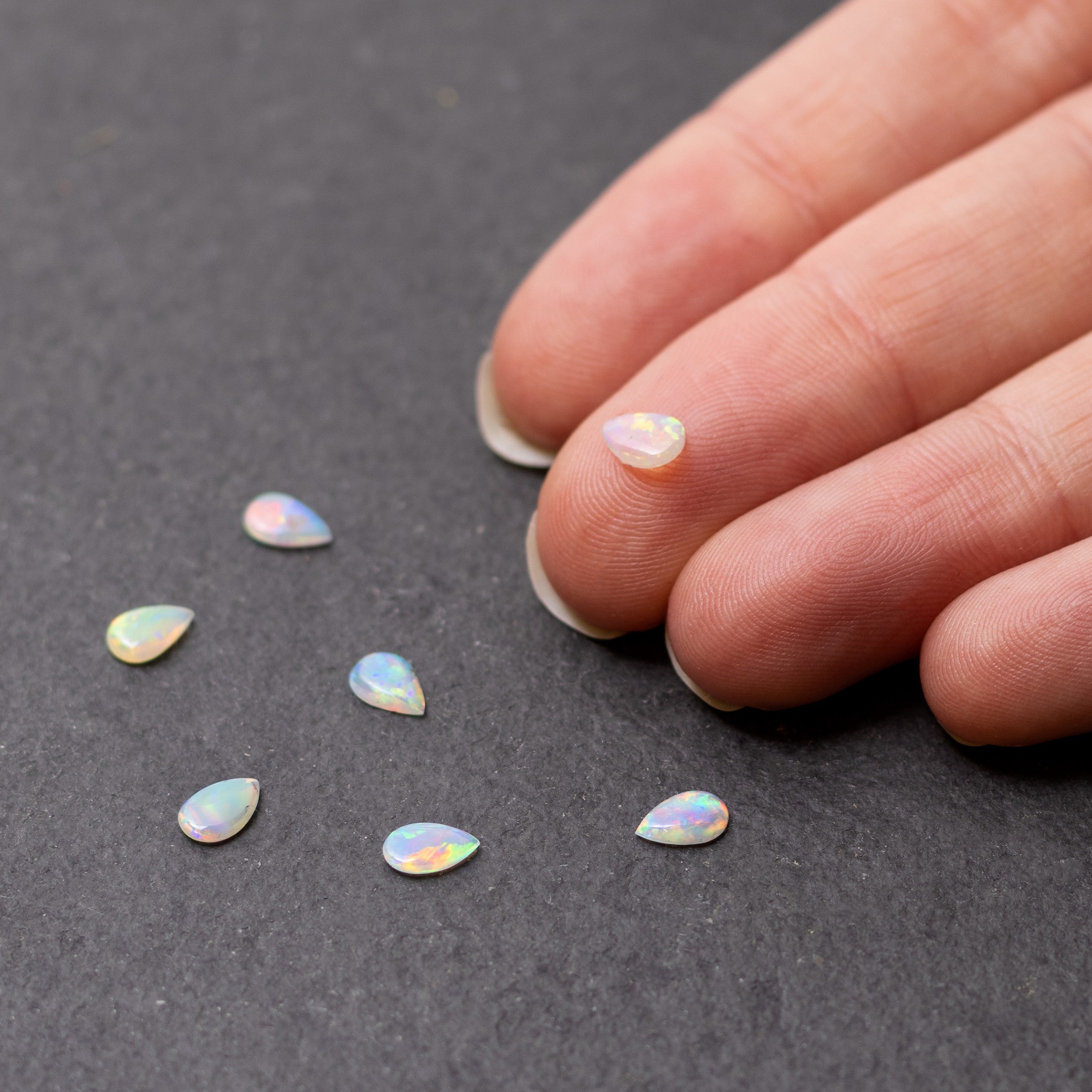 Lightning Ridge Freeform Opal Approx 6x4mm Teardrop