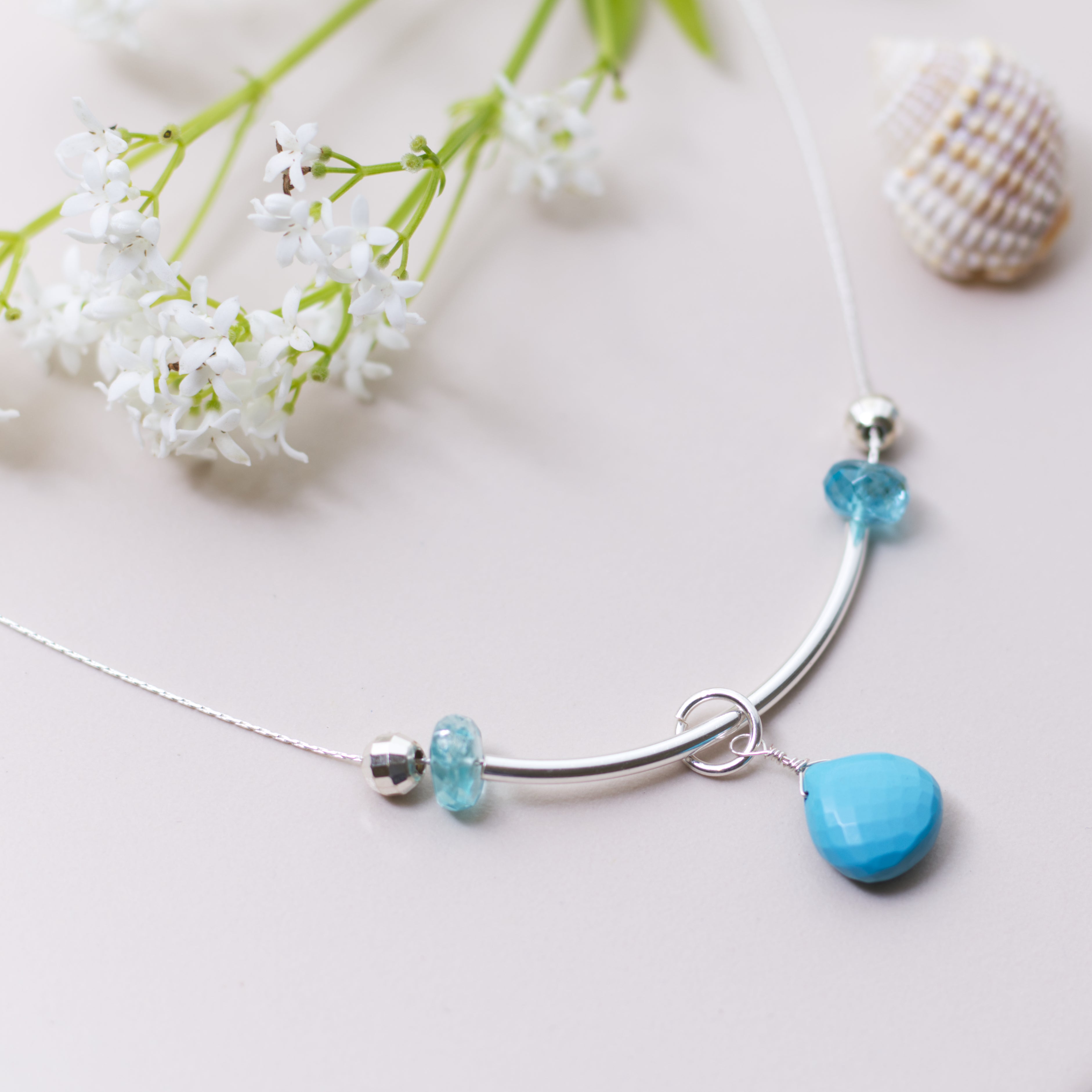 Sterling Silver Curved Tube Bead