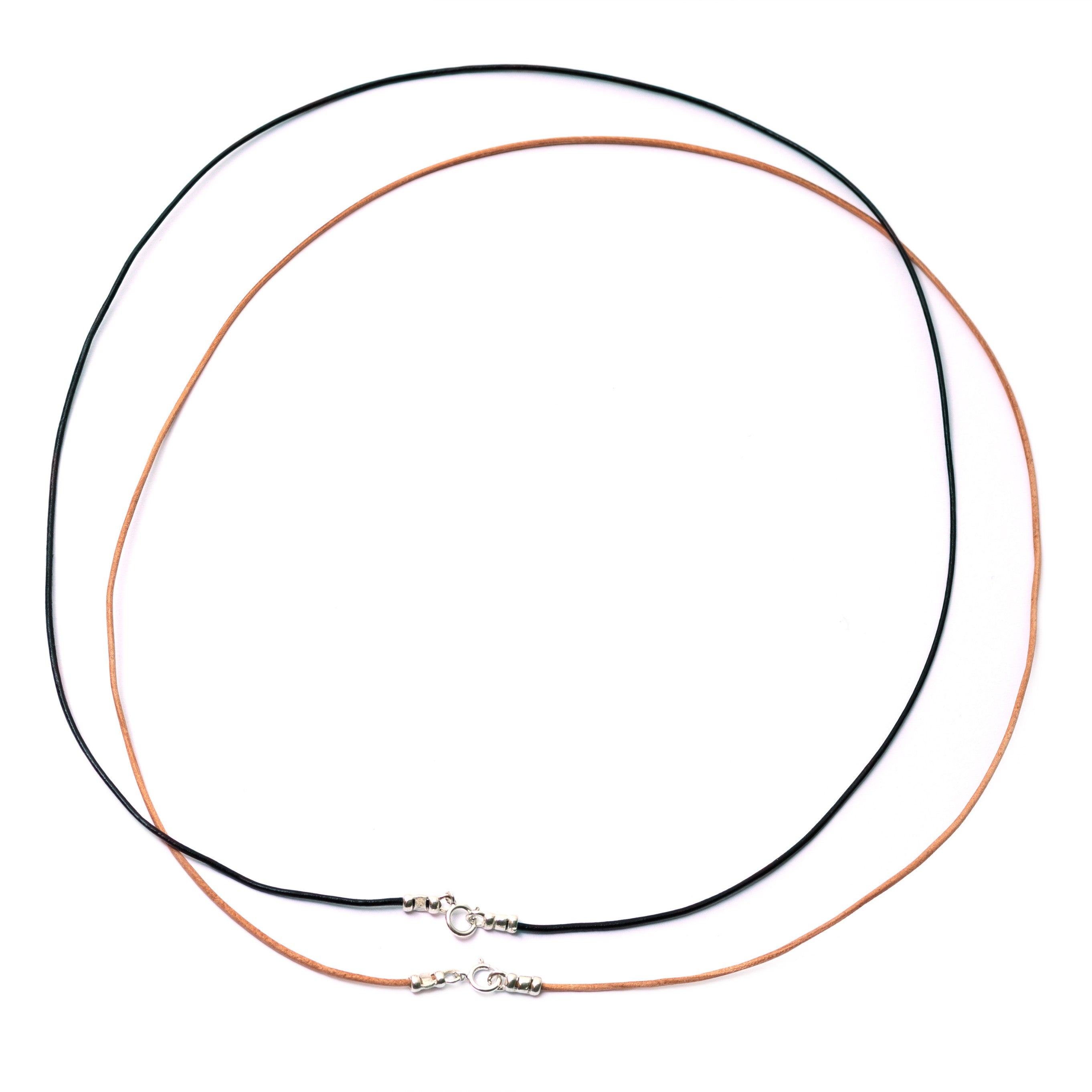 Leather Cord Necklet For Beading With Sterling Silver Findings