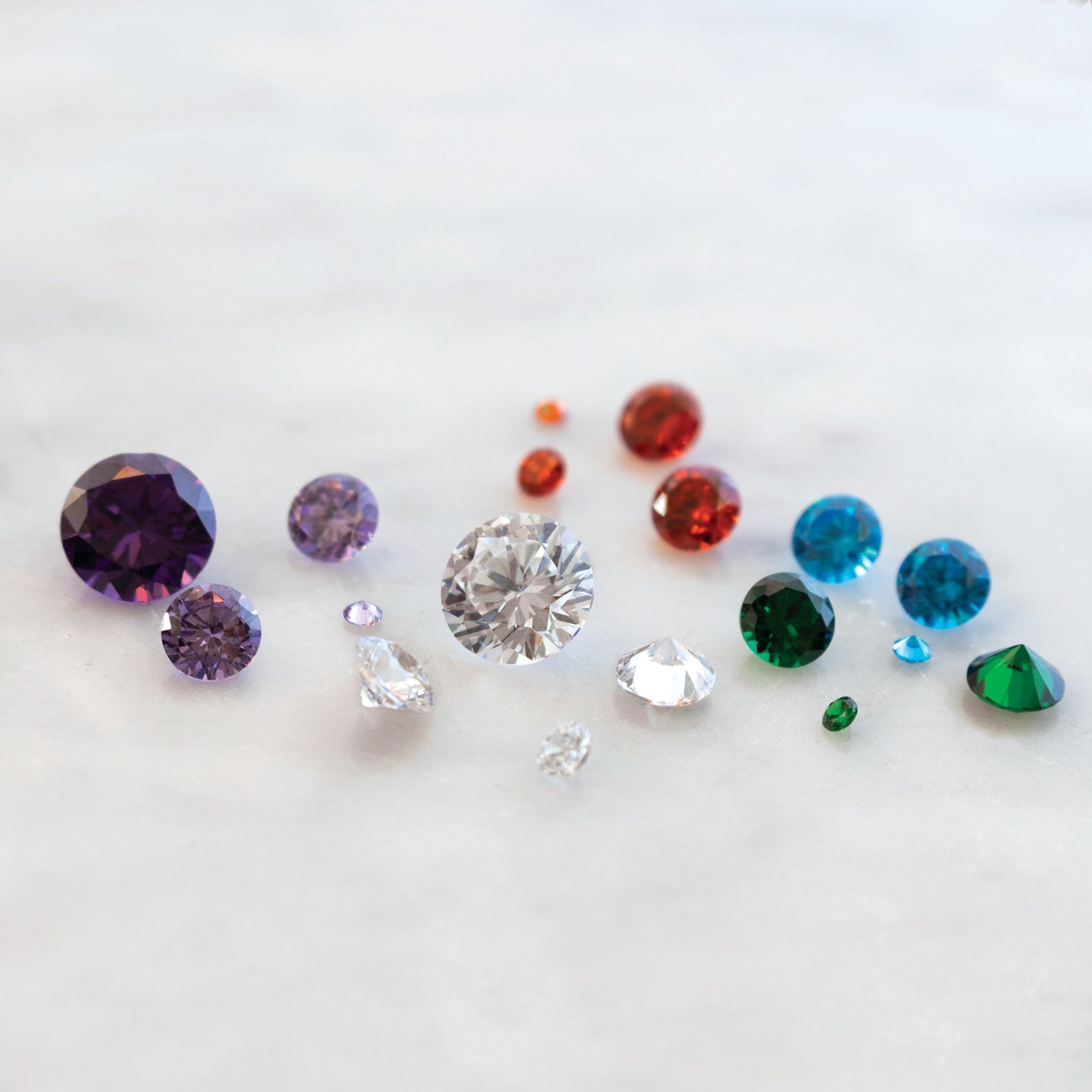 Assorted Cubic Zirconia Faceted Stone Pack