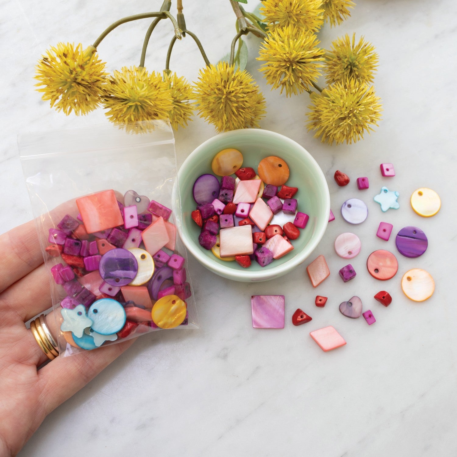 Summer Glow Mixed Bead Pack Approx 30g