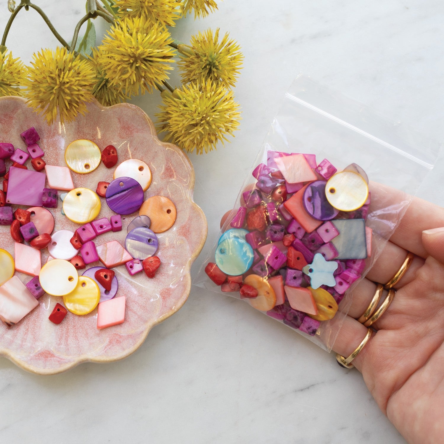 Summer Glow Mixed Bead Pack Approx 30g