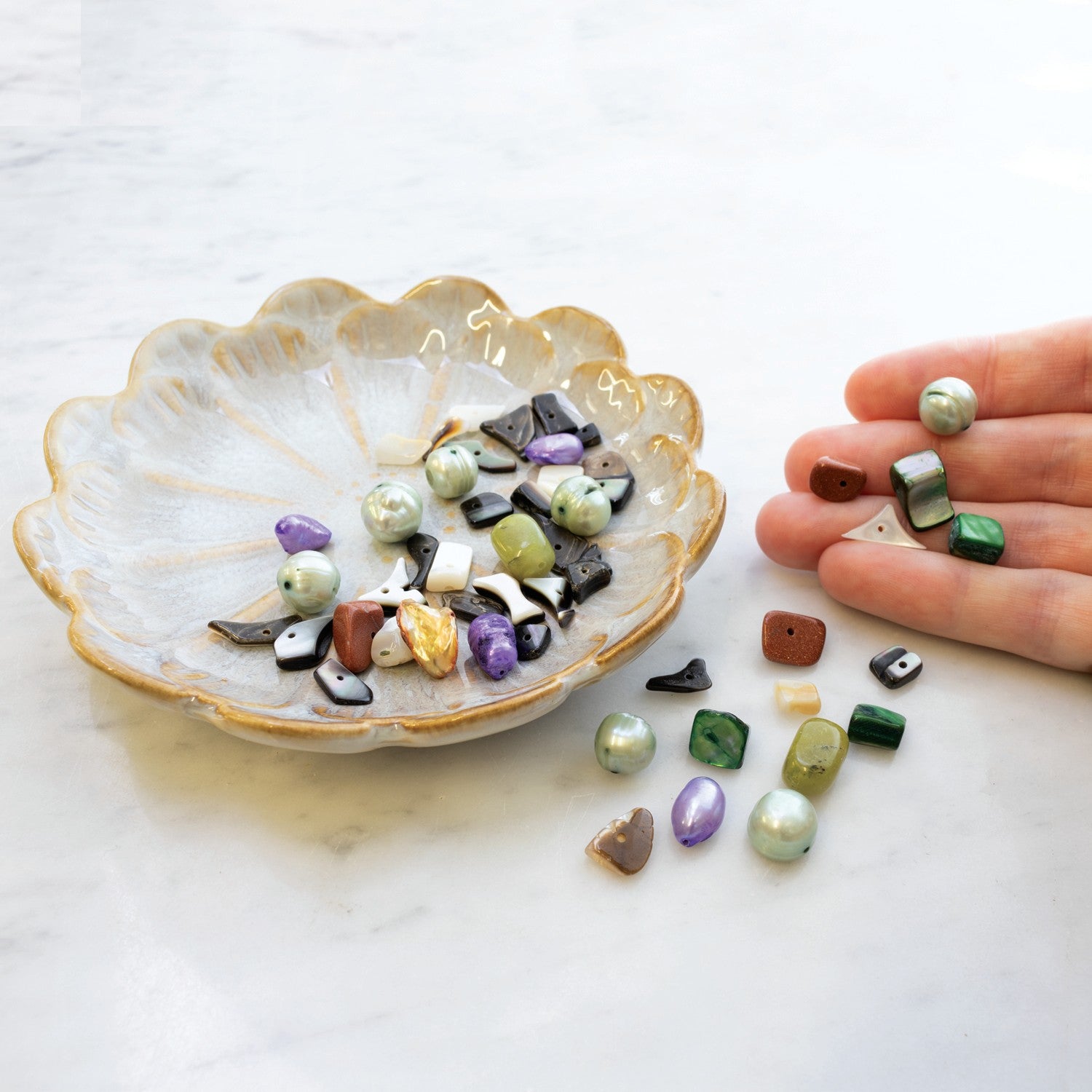 Mermaid Mixed Gemstone Bead Pack Approx 30g