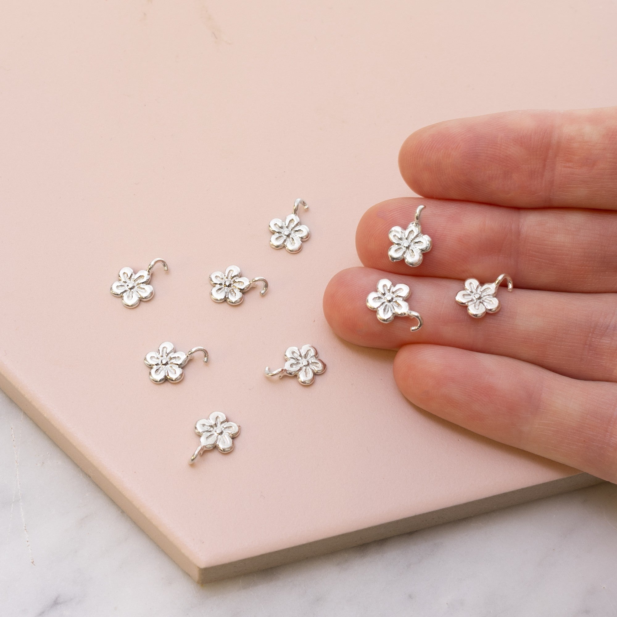 Sterling Silver Flower Charm