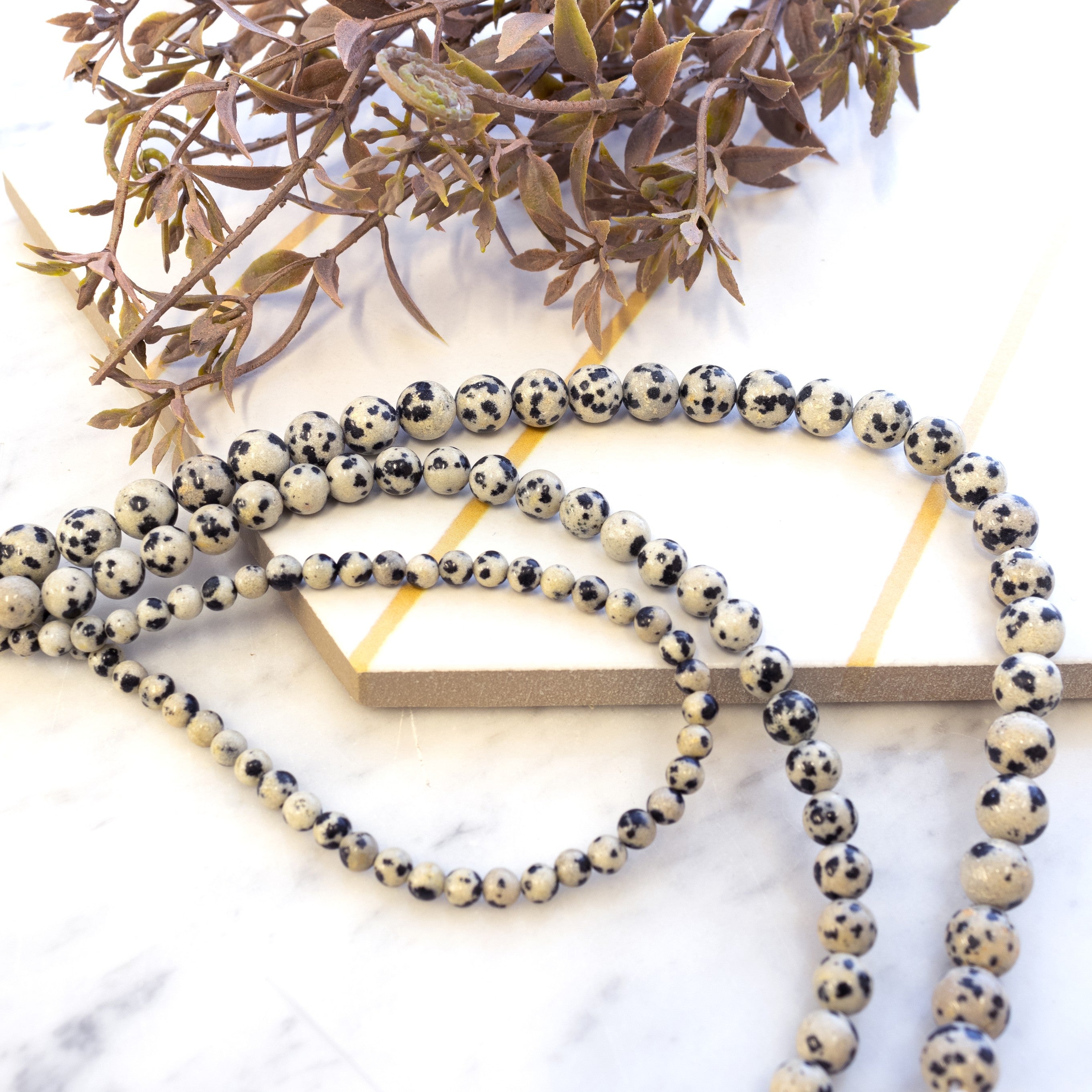 Dalmatian Jasper Round Beads