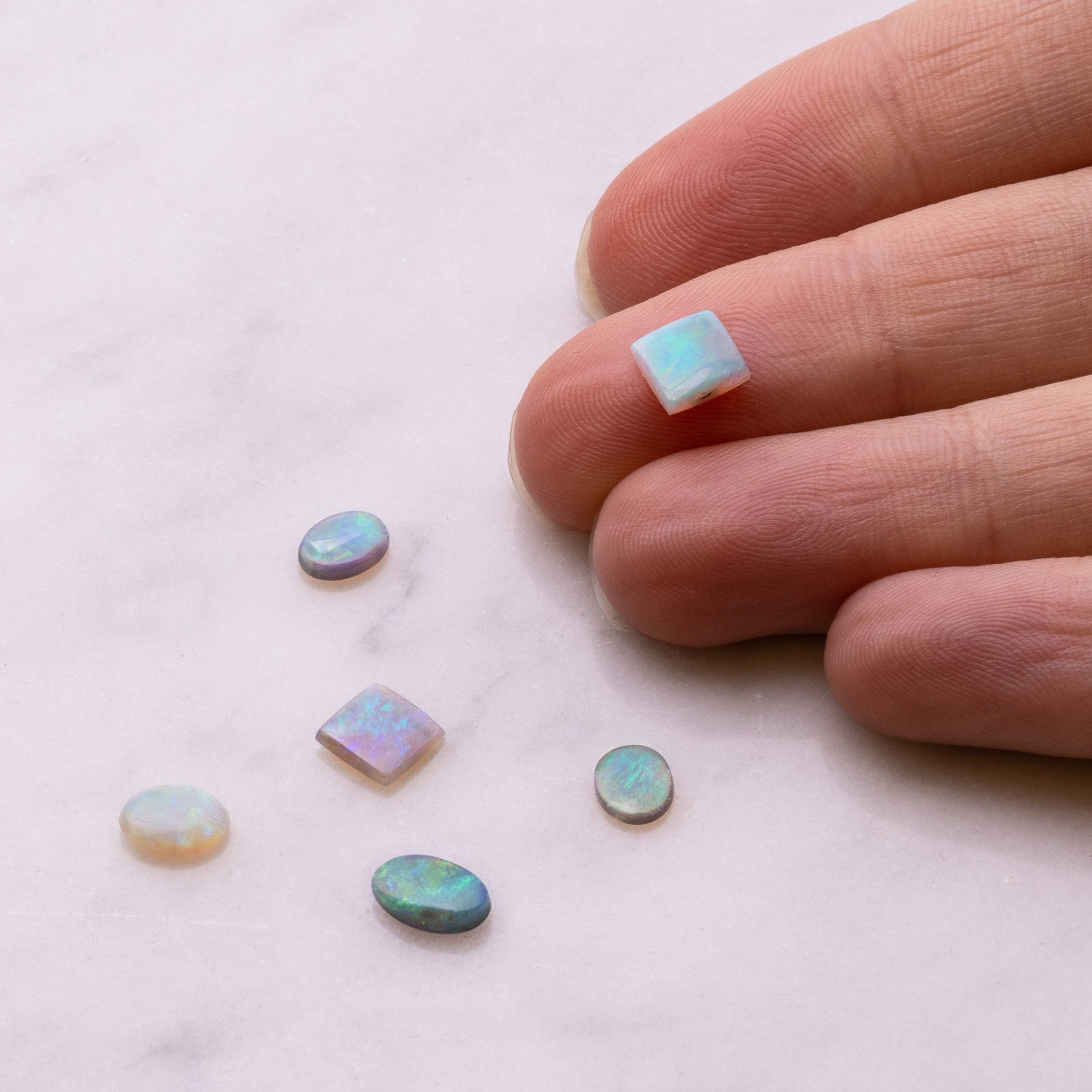 Australian Lightning Ridge Opal Cabochons Blue/Green