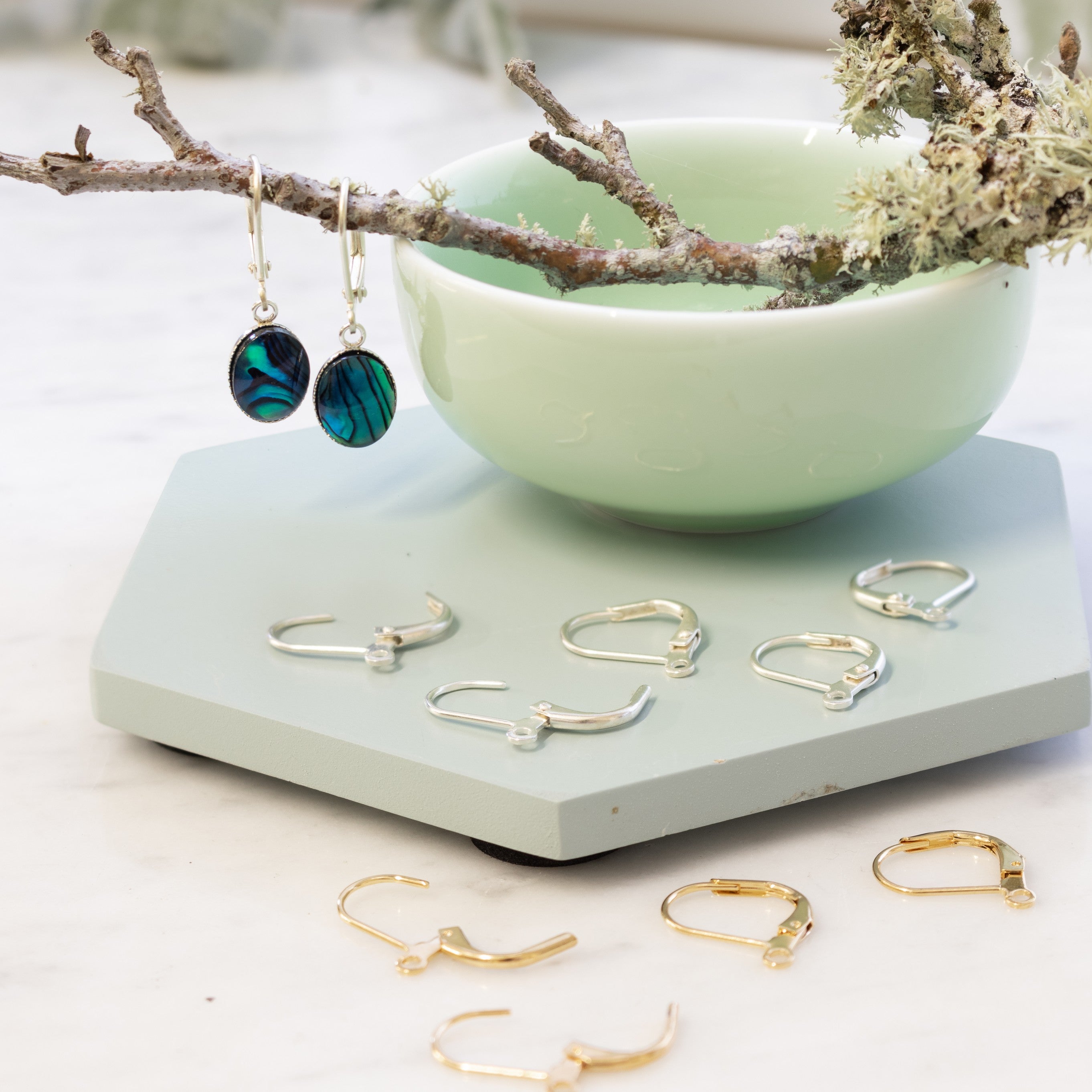 Plated Lever Back Ear Wires pk10 Pairs