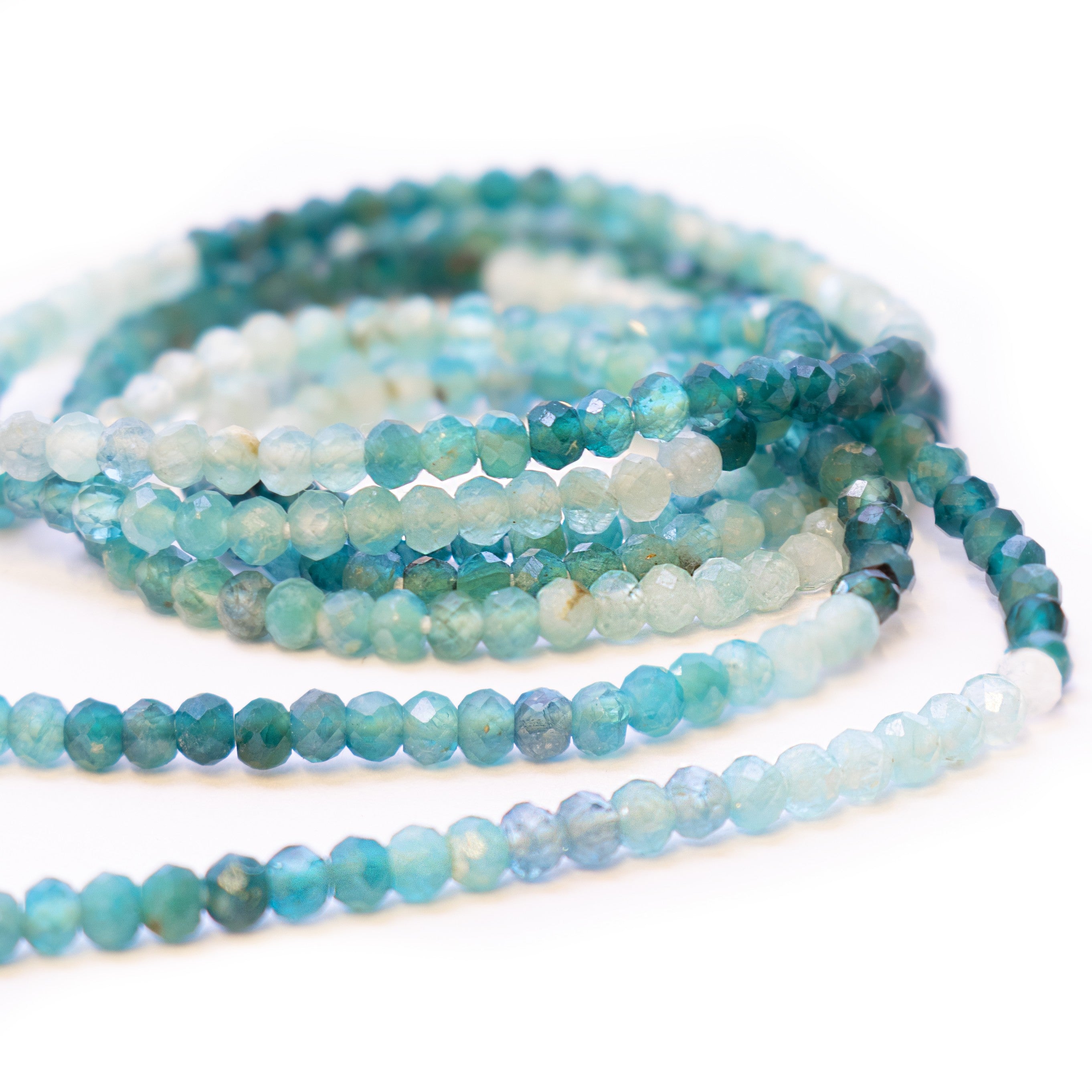Grandidierite Shaded Micro Faceted Rondelle Beads Approx 2.5mm