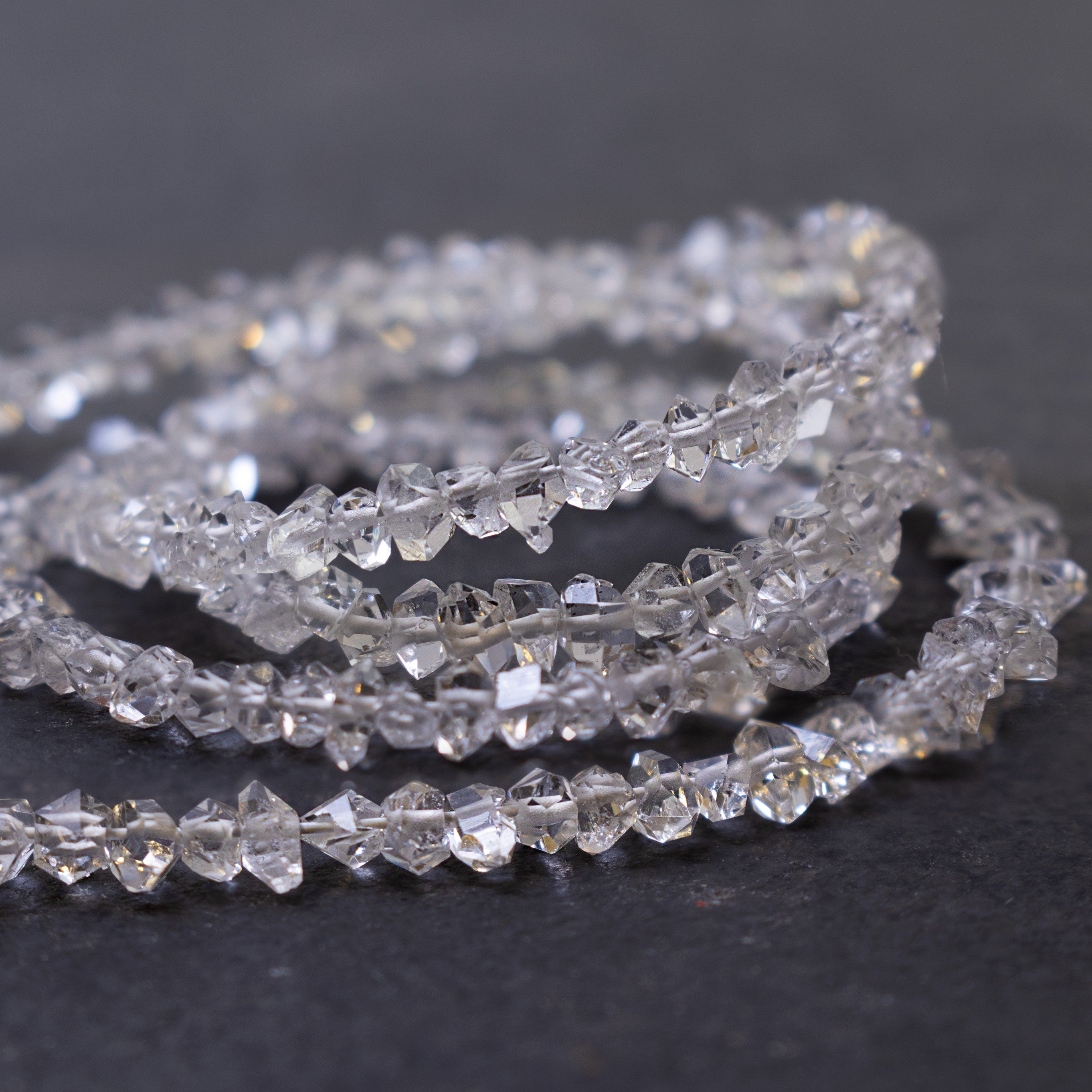 Herkimer Diamond Quartz Beads Approx 2.5mm