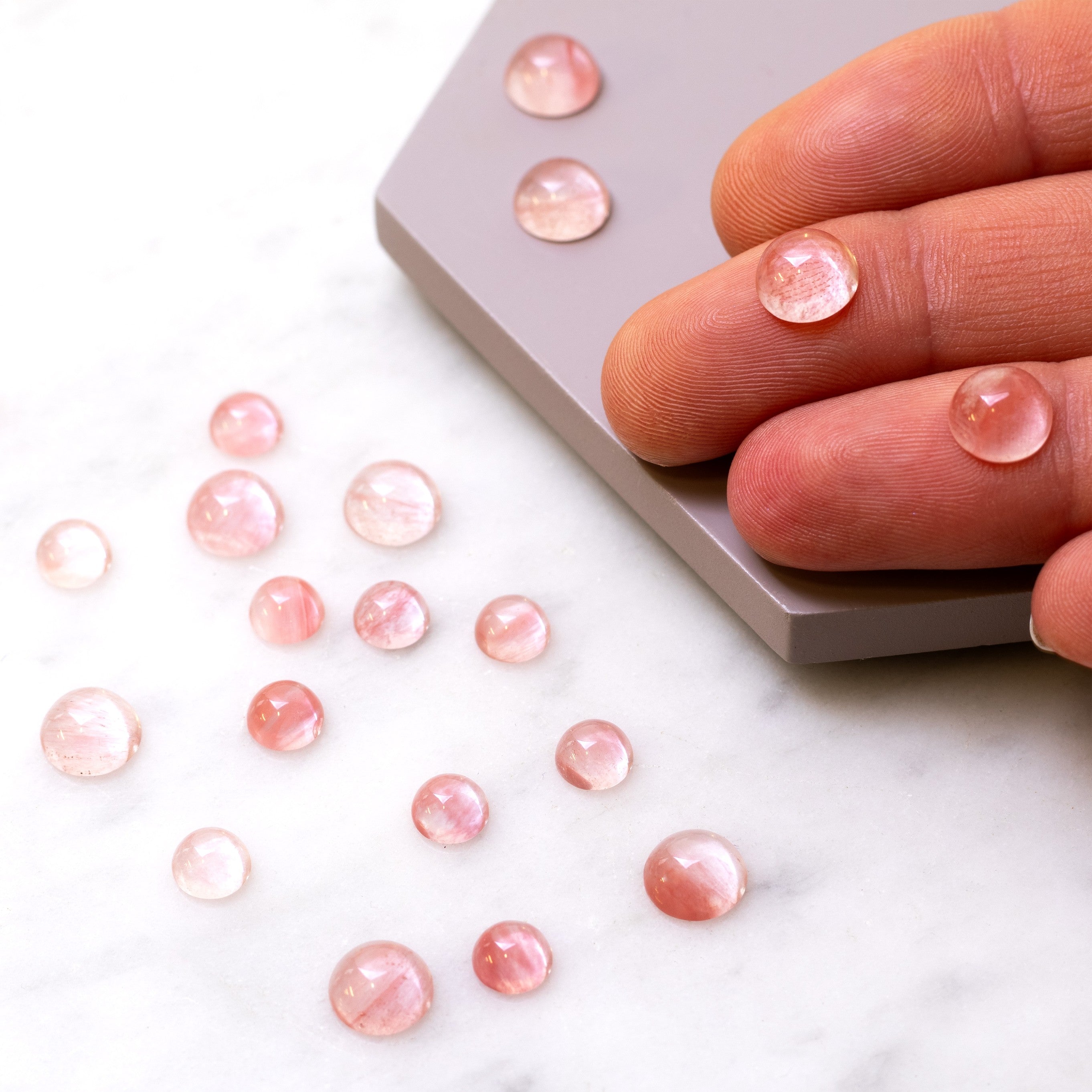Cherry Quartz Cabochons