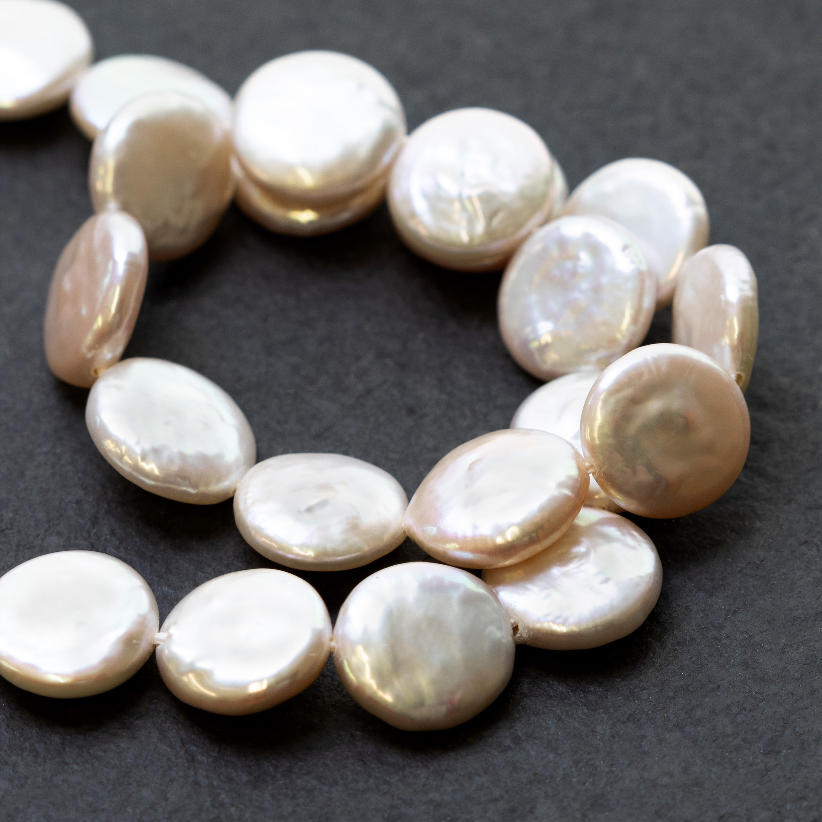 Cultured Freshwater Coin Pearls Approx 11mm