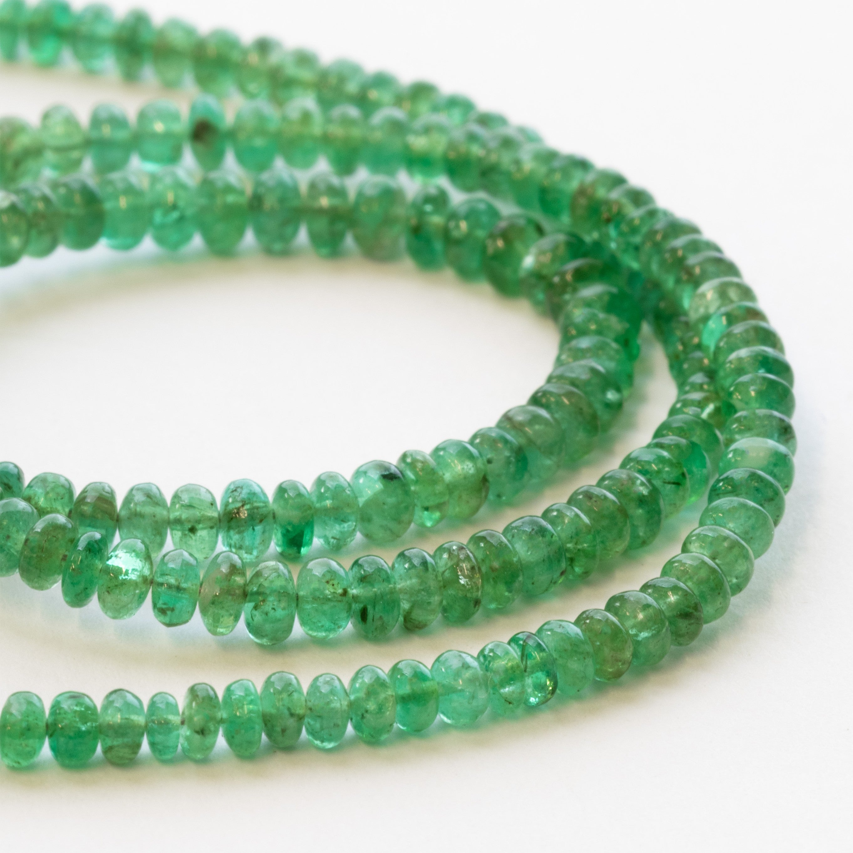 Emerald Rondelle Beads Approx 3mm