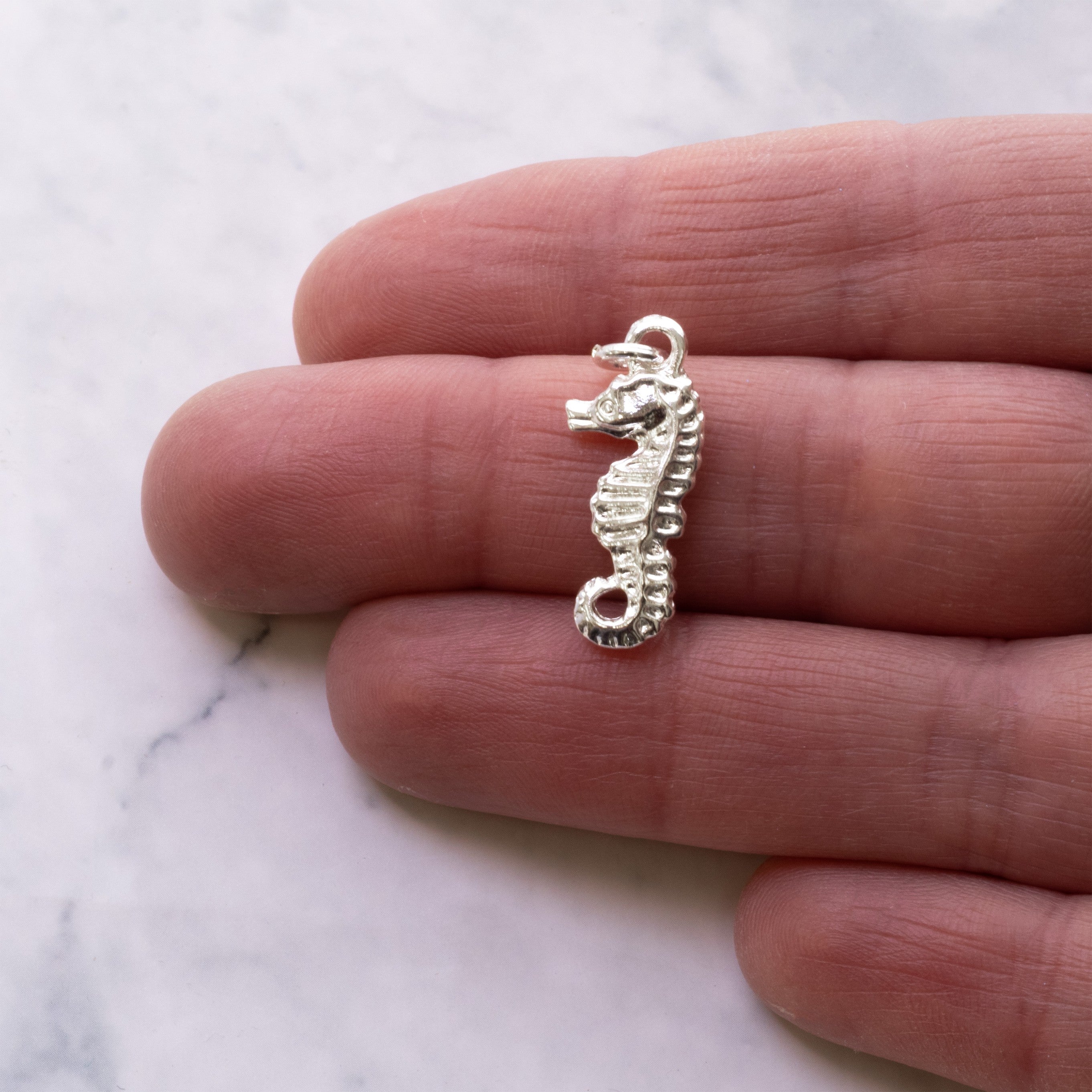 Silver Plated Seahorse Charm