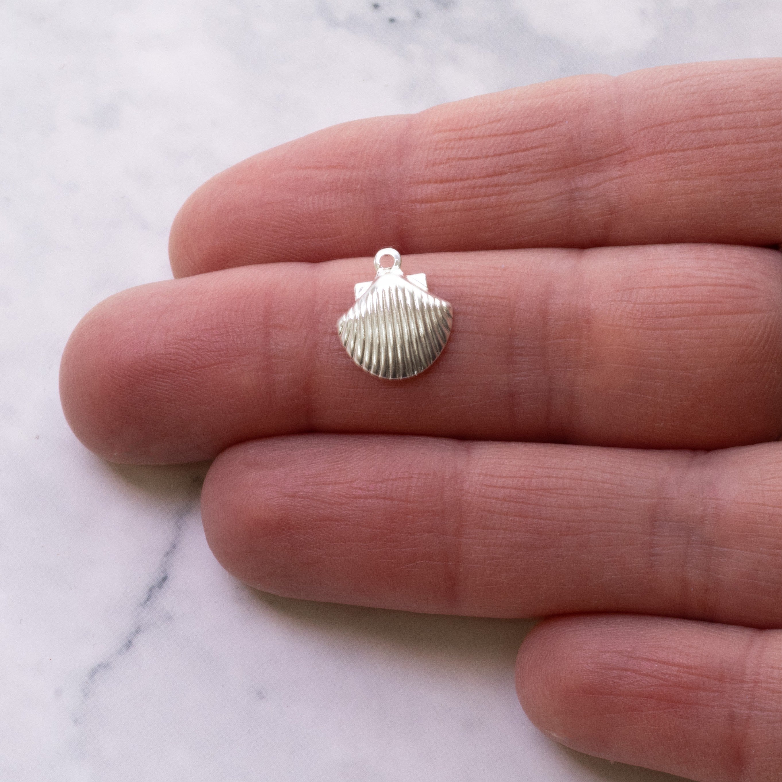 Silver Plated Shell Charm