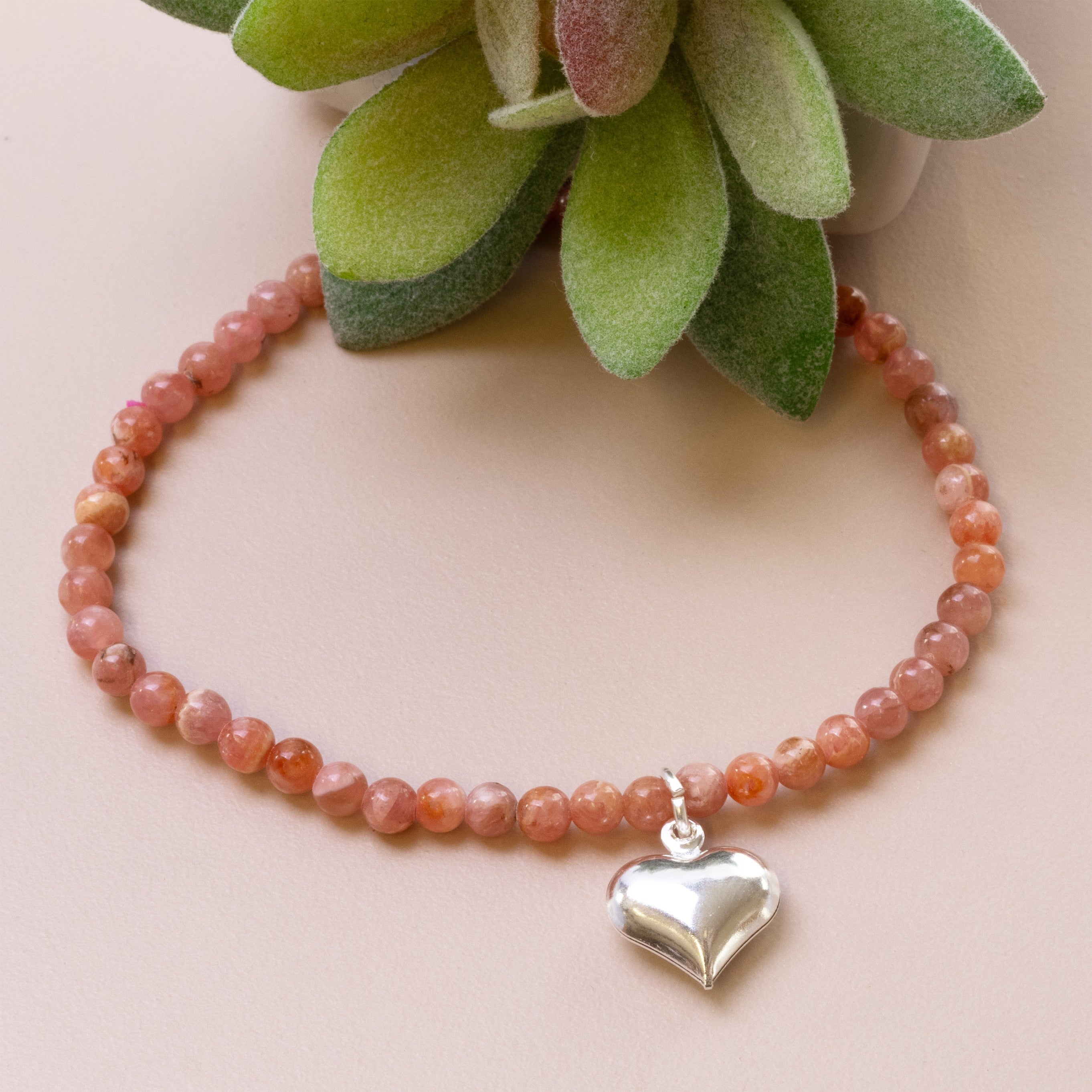 Silver Plated Puff Heart Charm