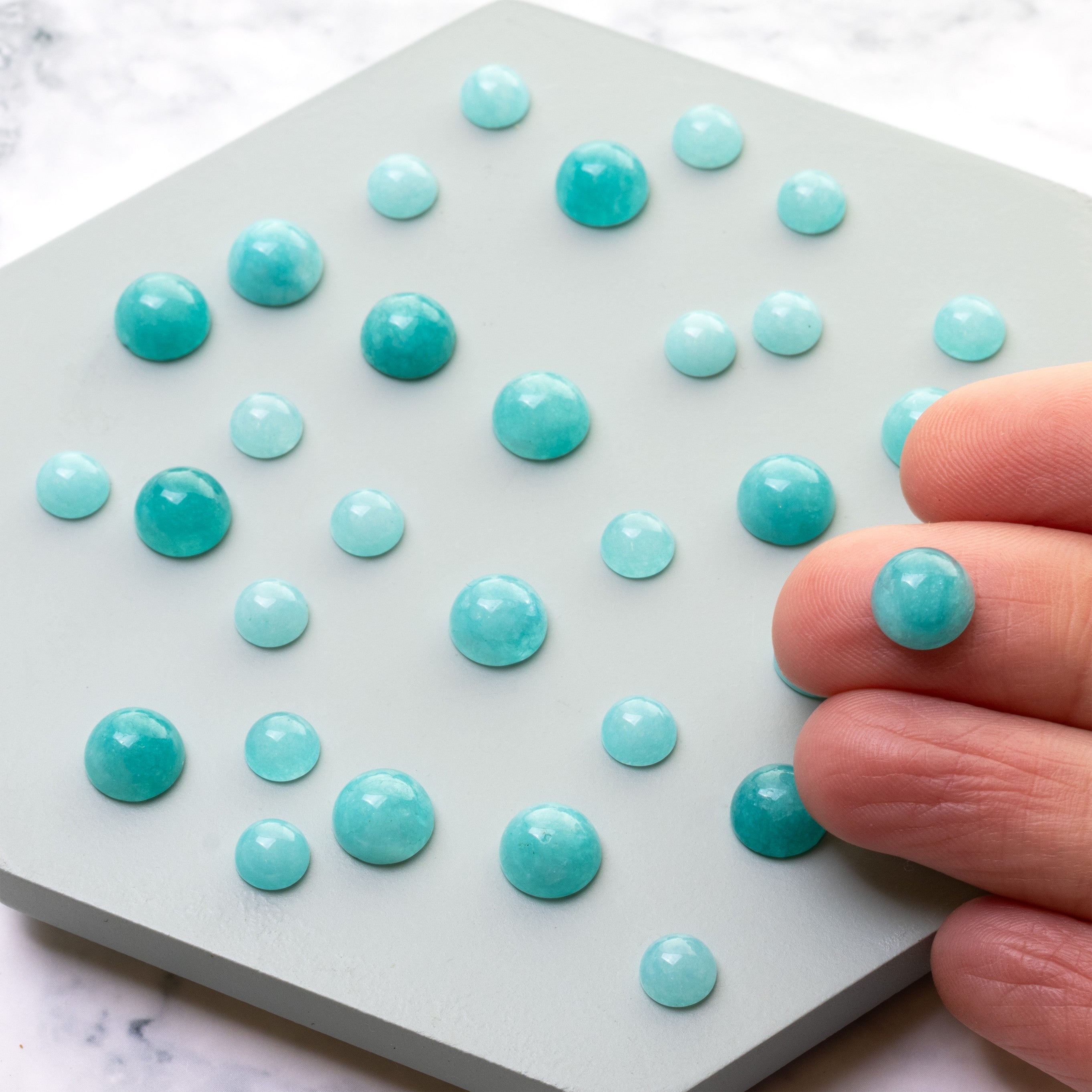 Aqua Jade Cabochons