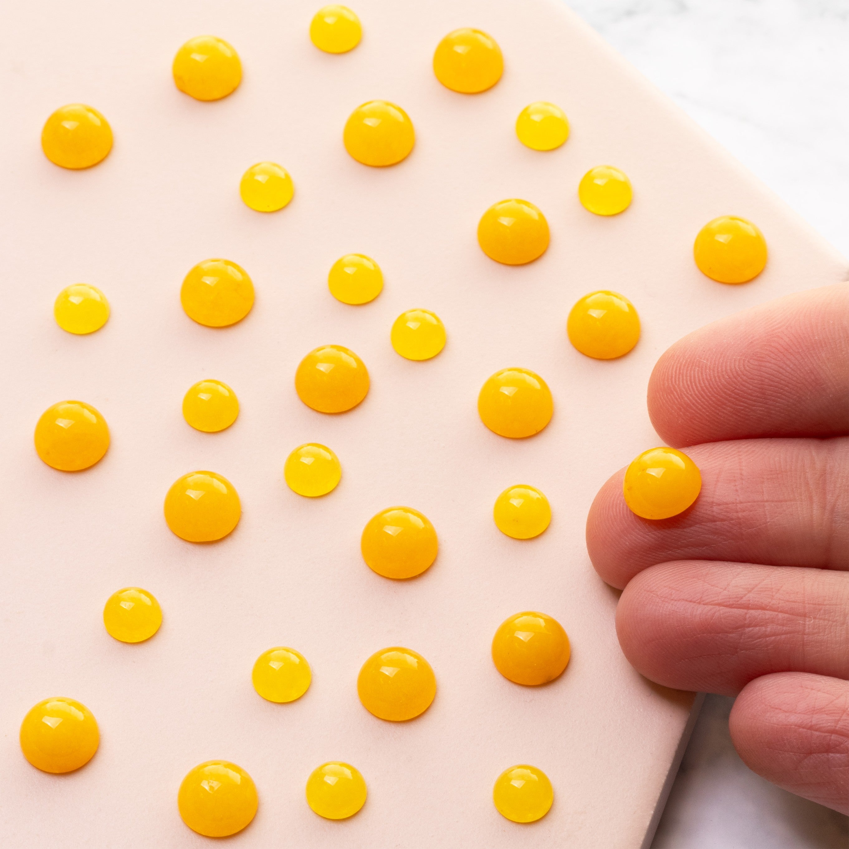 Yellow Jade Cabochons